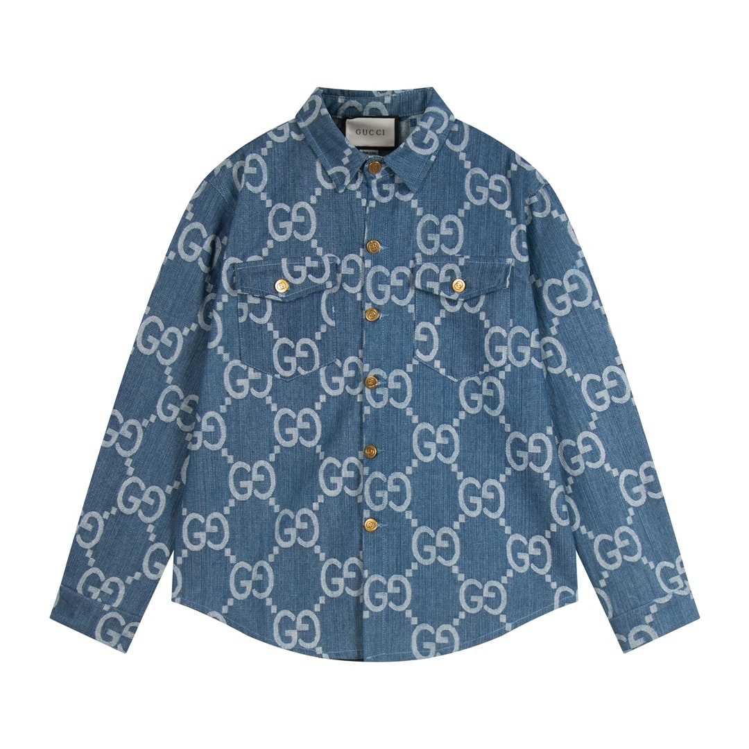 Gucci Jumbo GG Denim Shirt - EUR FASHION