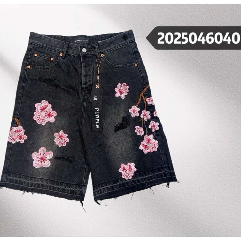 Purple-Brand Denim Shorts    6040 - EUR FASHION