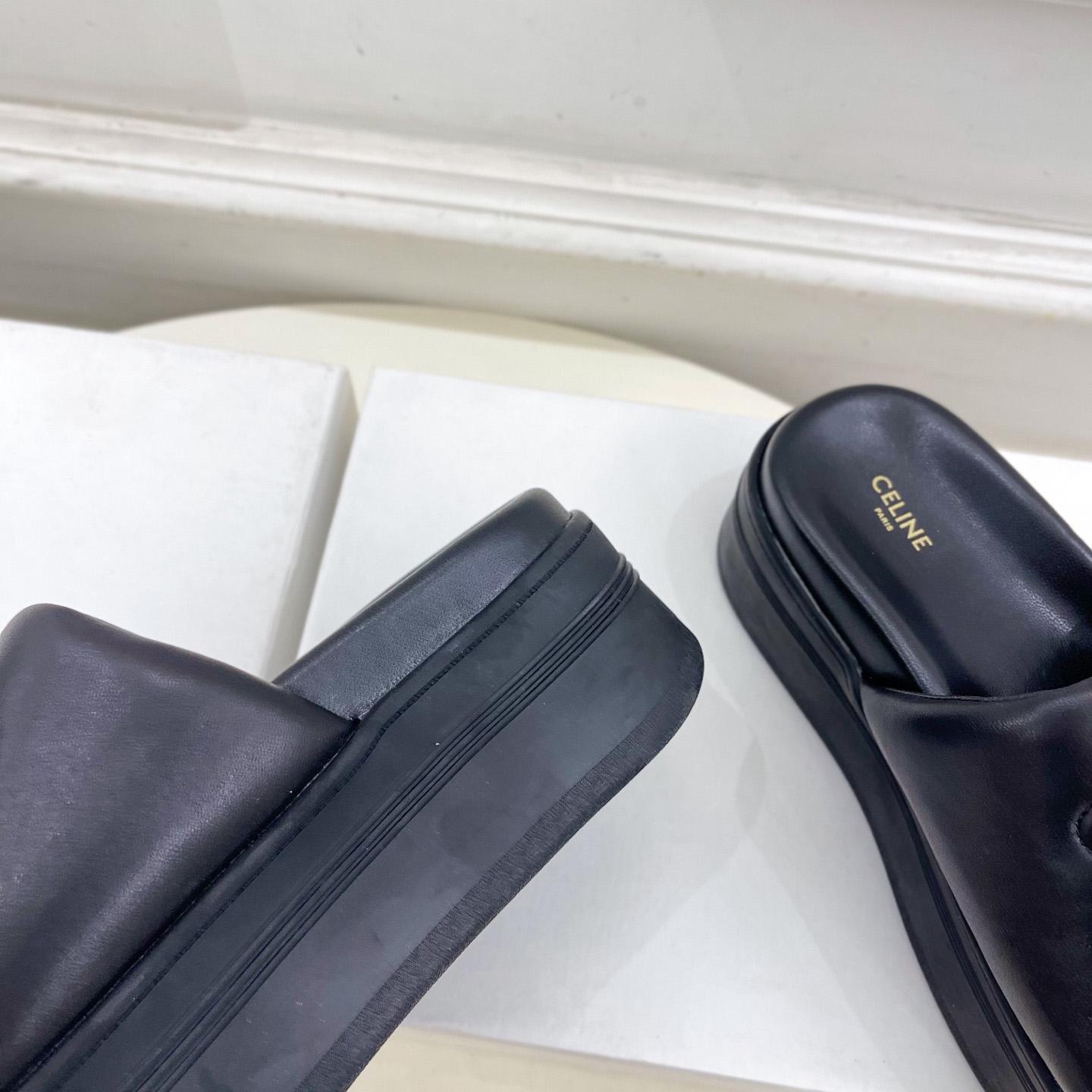 Celine Block Slide With Triomphe In Lambskin - EUR FASHION