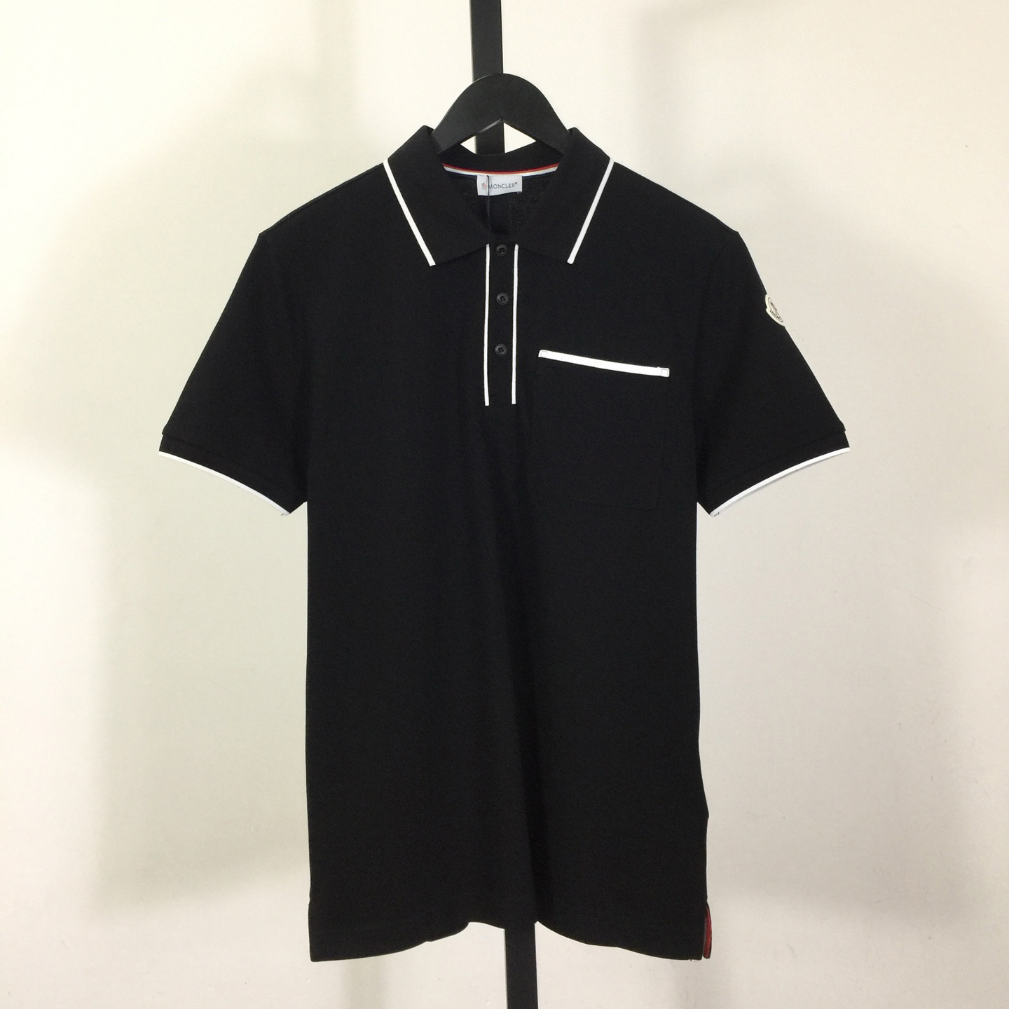 Moncler Black Striped Polo - EUR FASHION