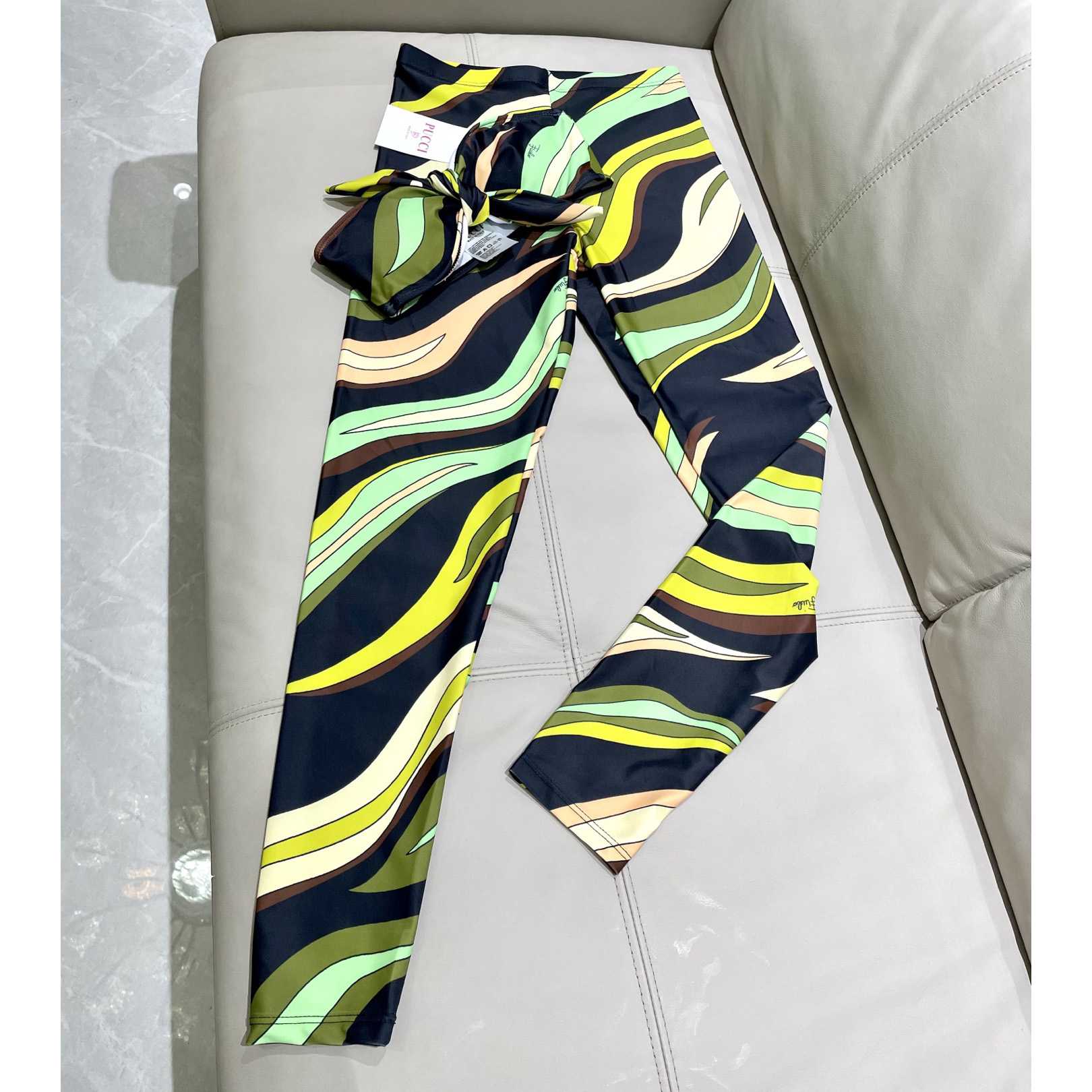Pucci Iride-Print Crop Top And Leggings - EUR FASHION