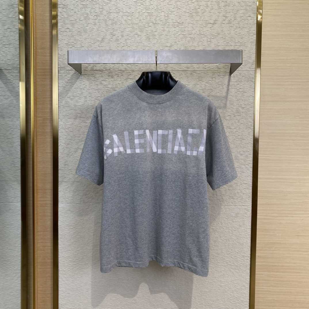 Balenciaga New Tape Type TR T-Shirt Medium Fit In Grey  - EUR FASHION