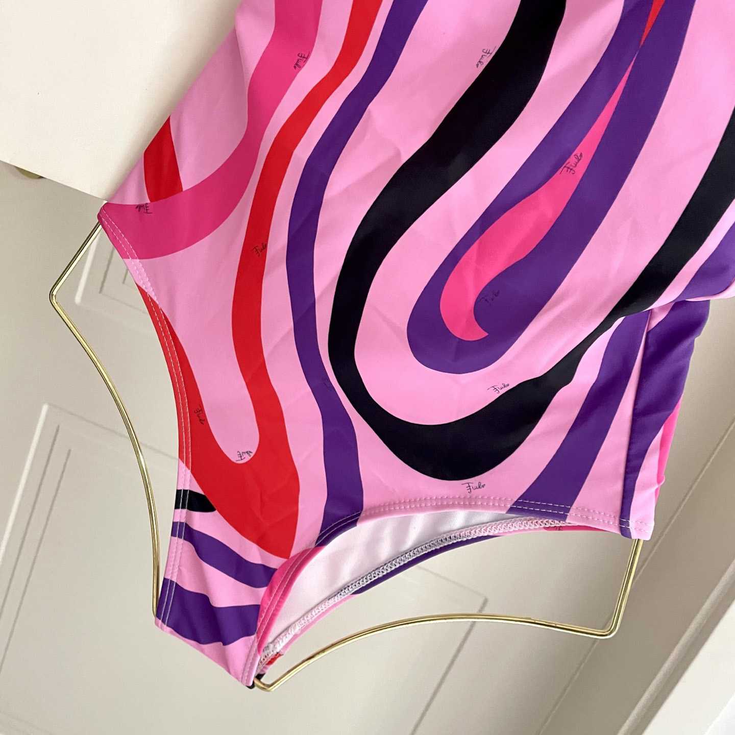 Pucci One-shoulder Embellished Printed Swimsuit  - EUR FASHION