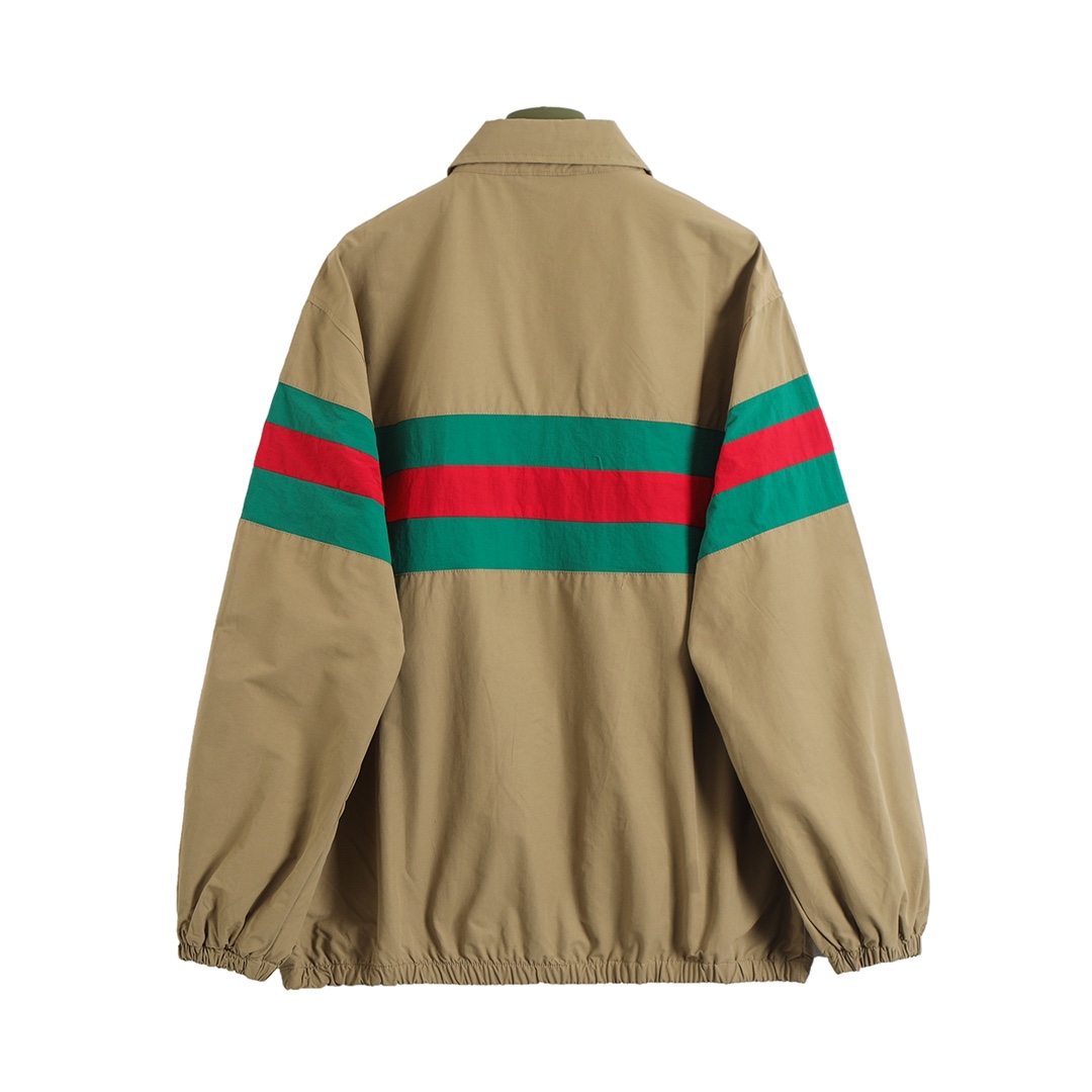 Gucci Classic Red And Green Striped Jacket - EUR FASHION