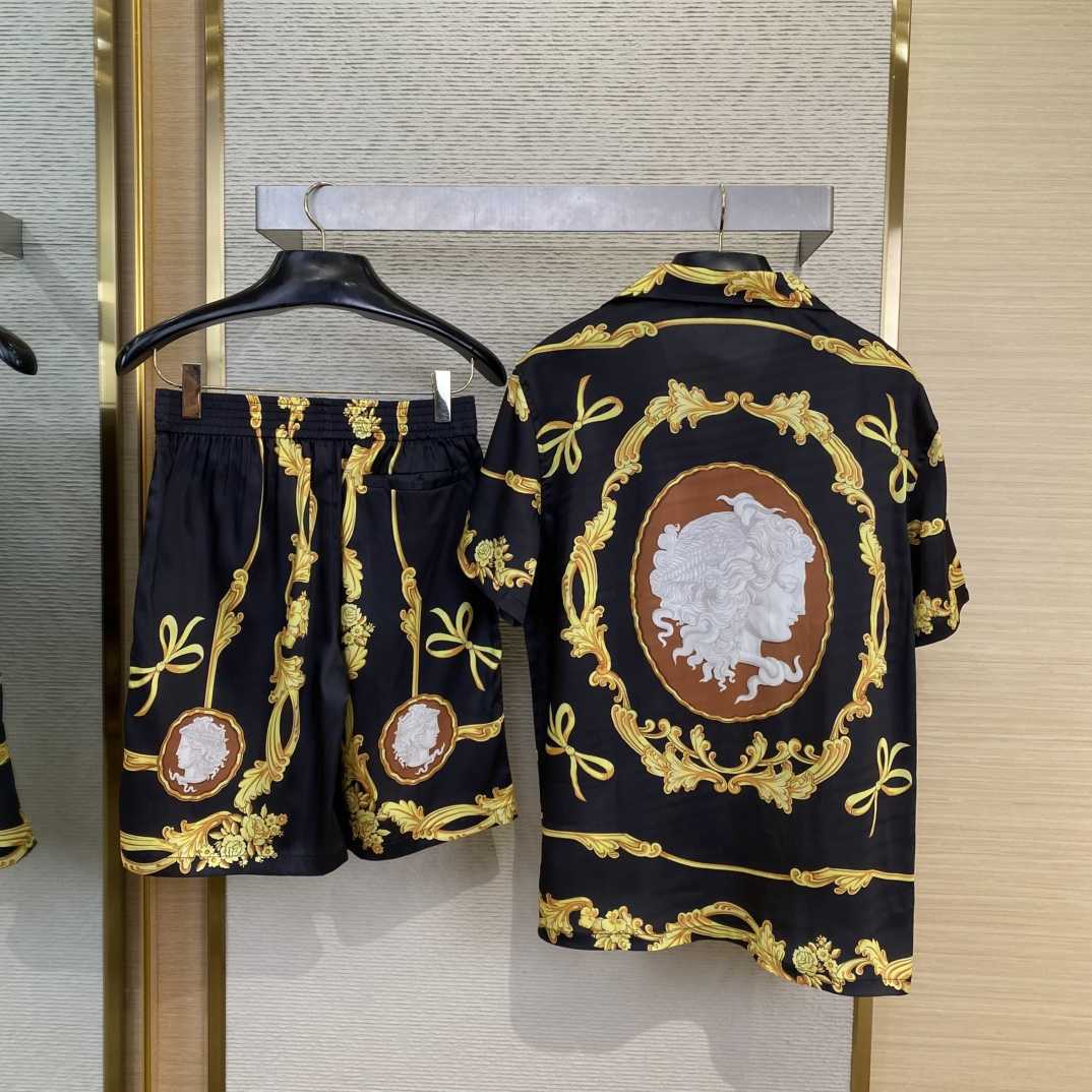 Versace Cameo Silk Shirt And Short - EUR FASHION