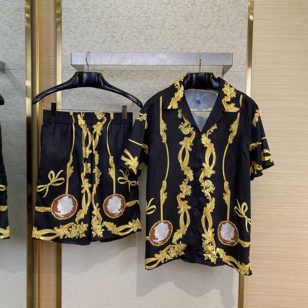 Versace Cameo Silk Shirt And Short - EUR FASHION