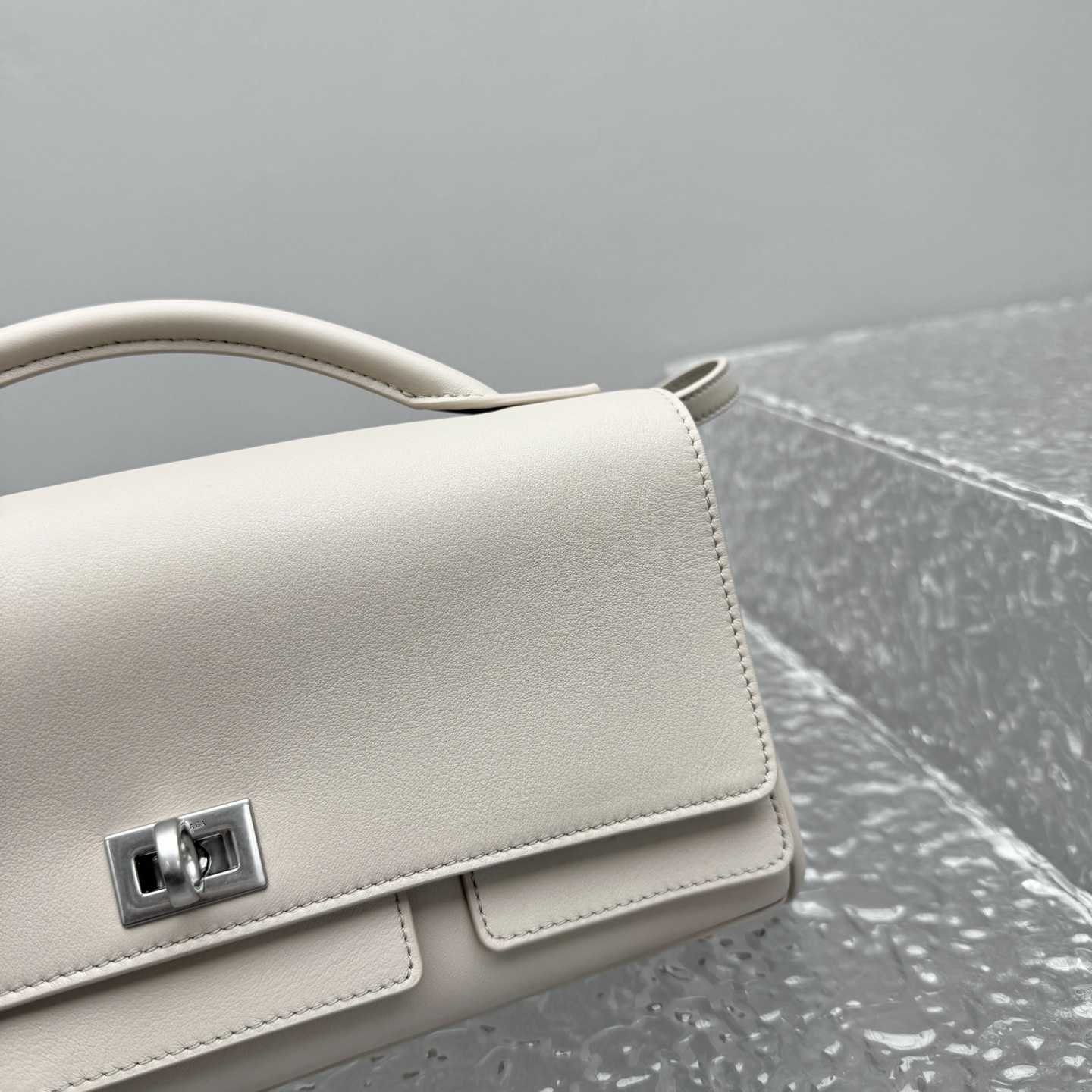 Balenciaga Bel Air Small Clutch On Strap In Almond  - EUR FASHION