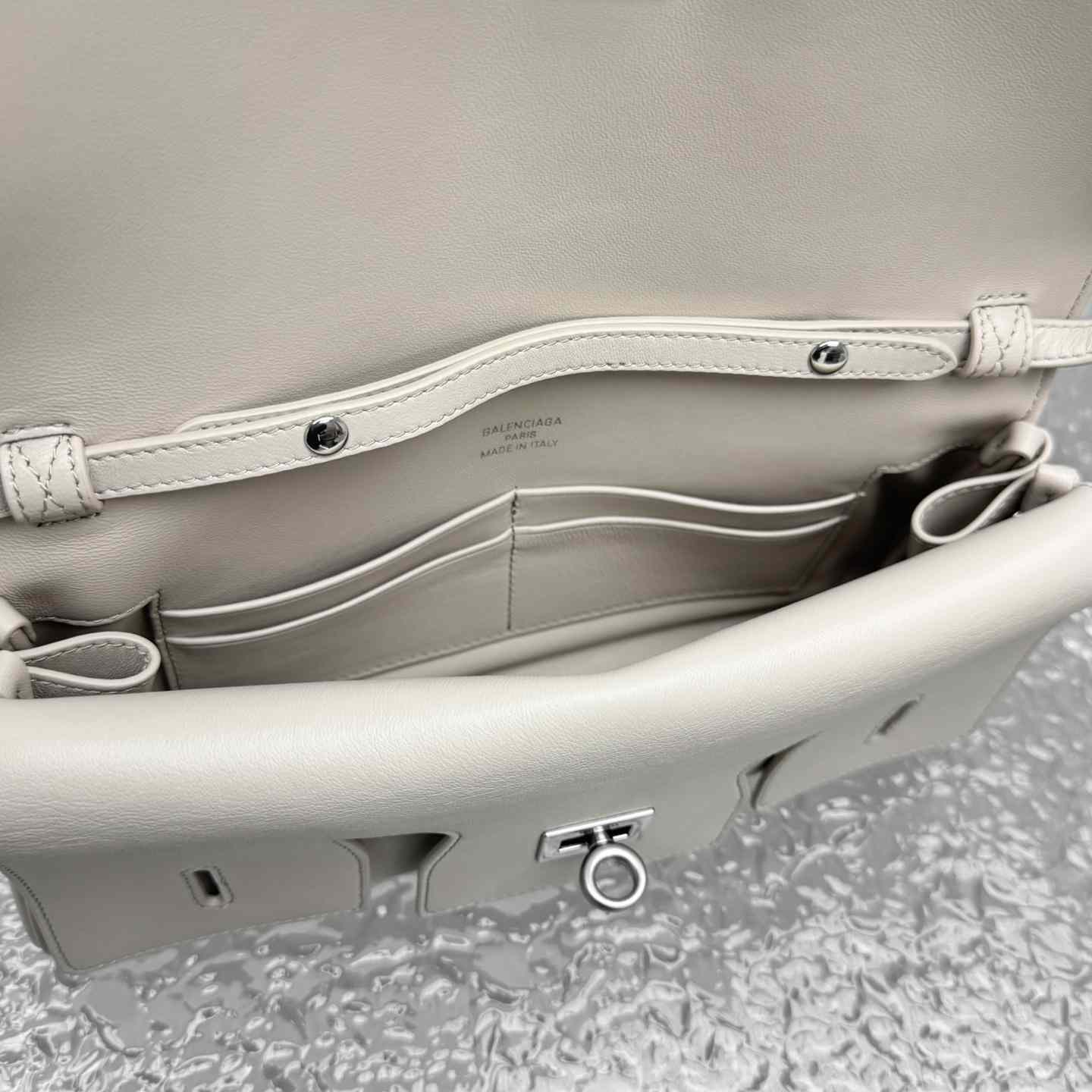 Balenciaga Bel Air Small Clutch On Strap In Almond  - EUR FASHION