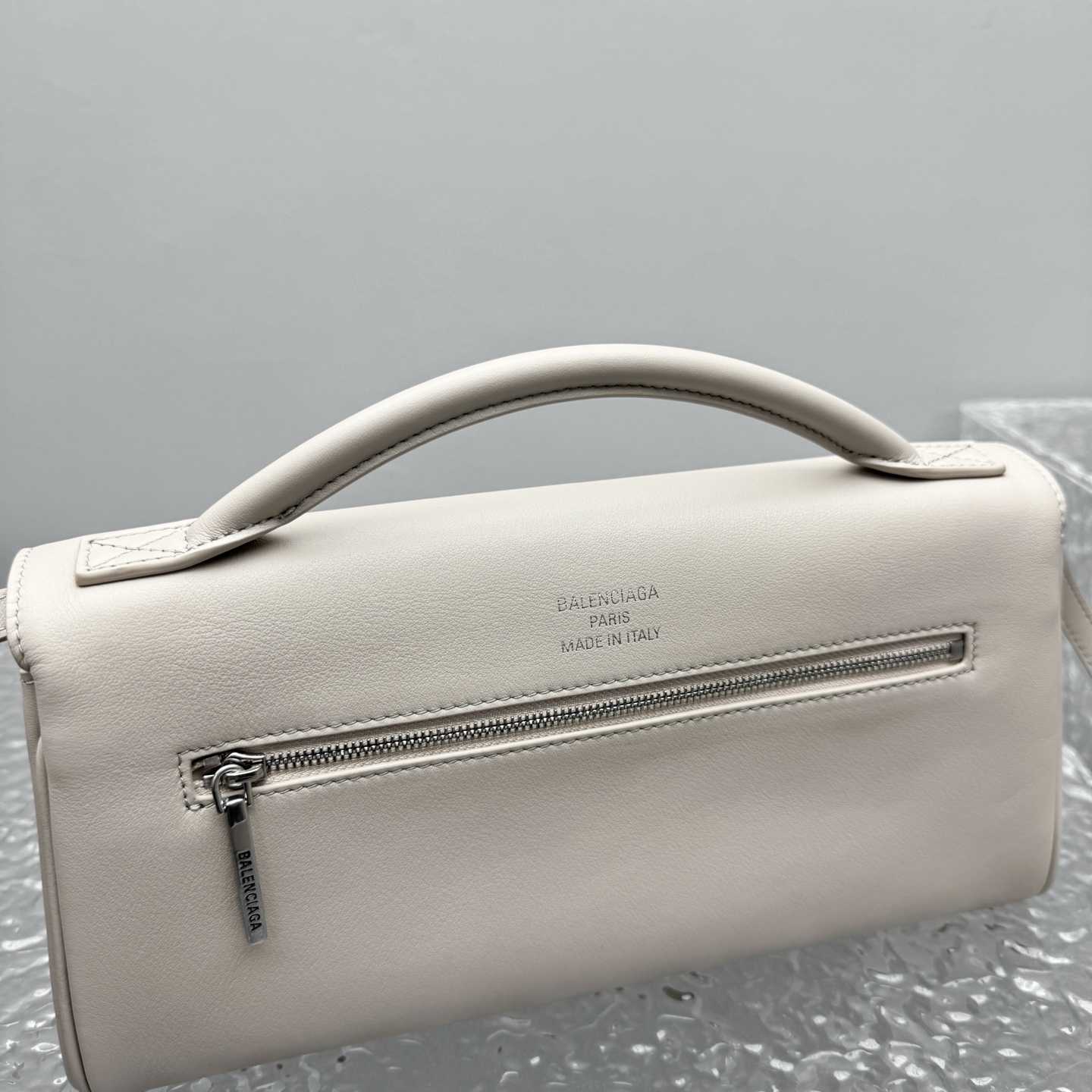 Balenciaga Bel Air Small Clutch On Strap In Almond  - EUR FASHION