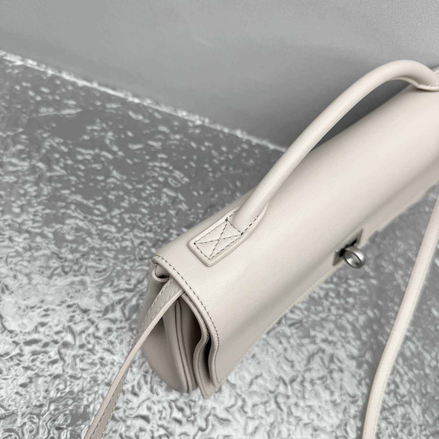 Balenciaga Bel Air Small Clutch On Strap In Almond  - EUR FASHION