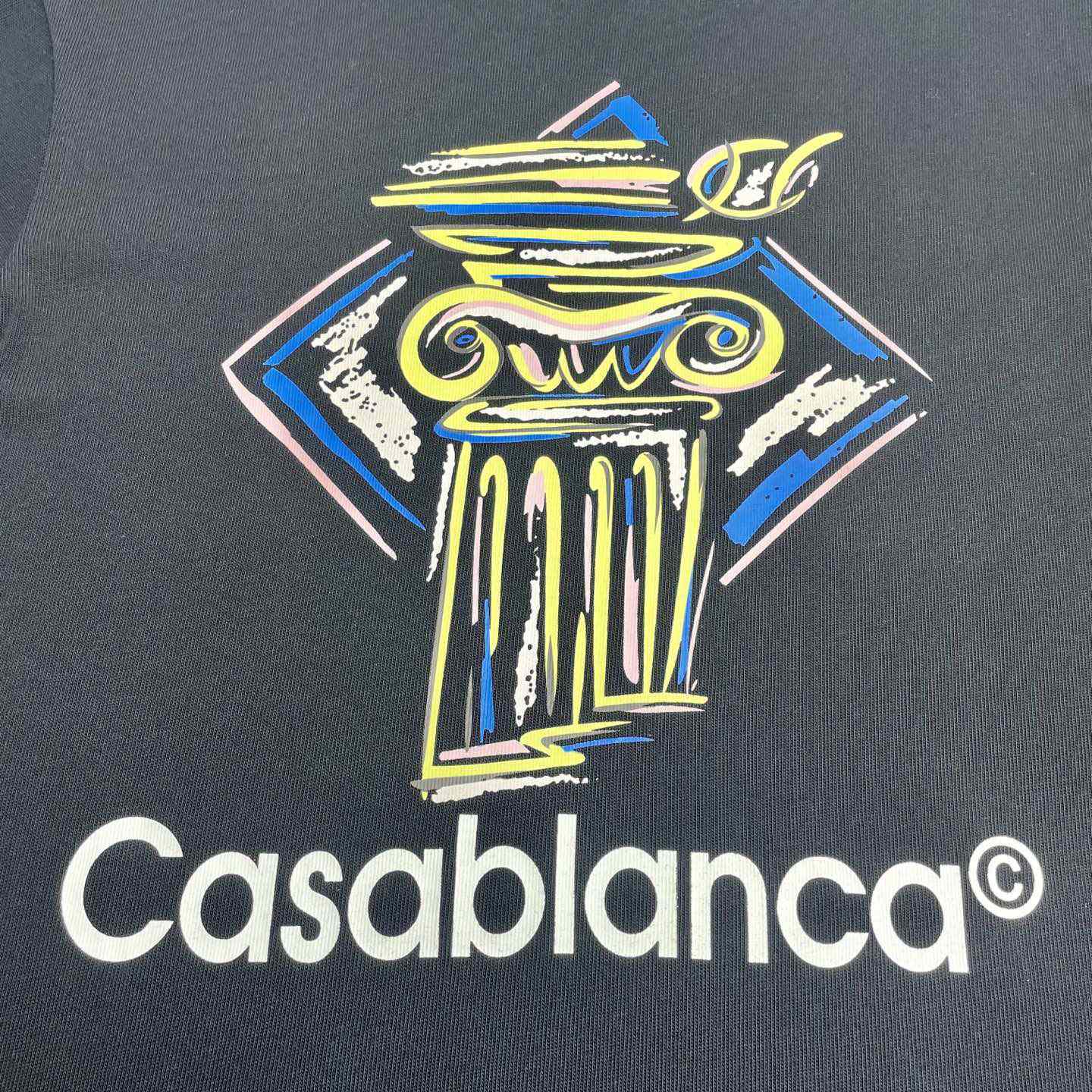 Casablanca Black Diamond Column Printed T-Shirt   C953 - EUR FASHION