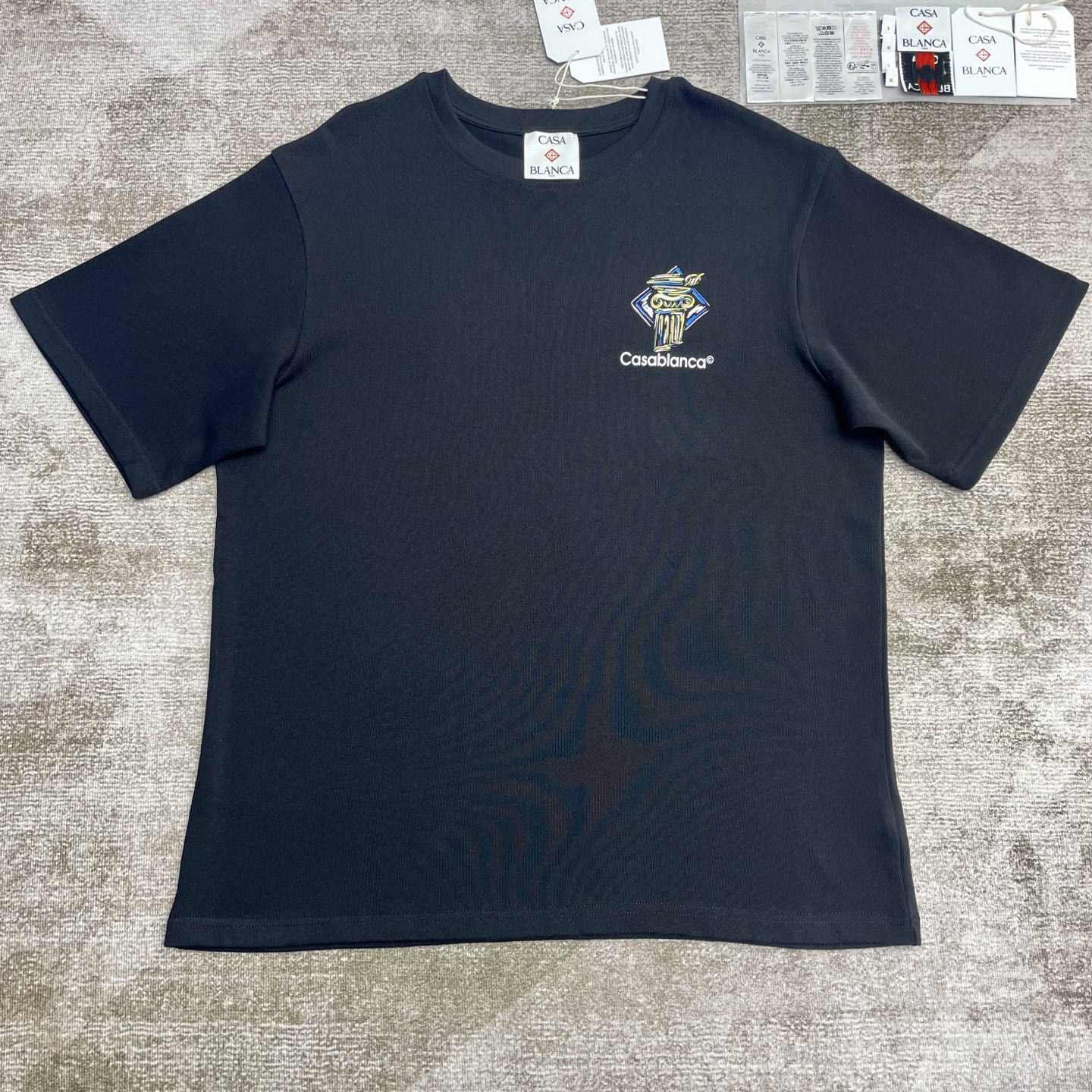 Casablanca Black Diamond Column Printed T-Shirt   C953 - EUR FASHION