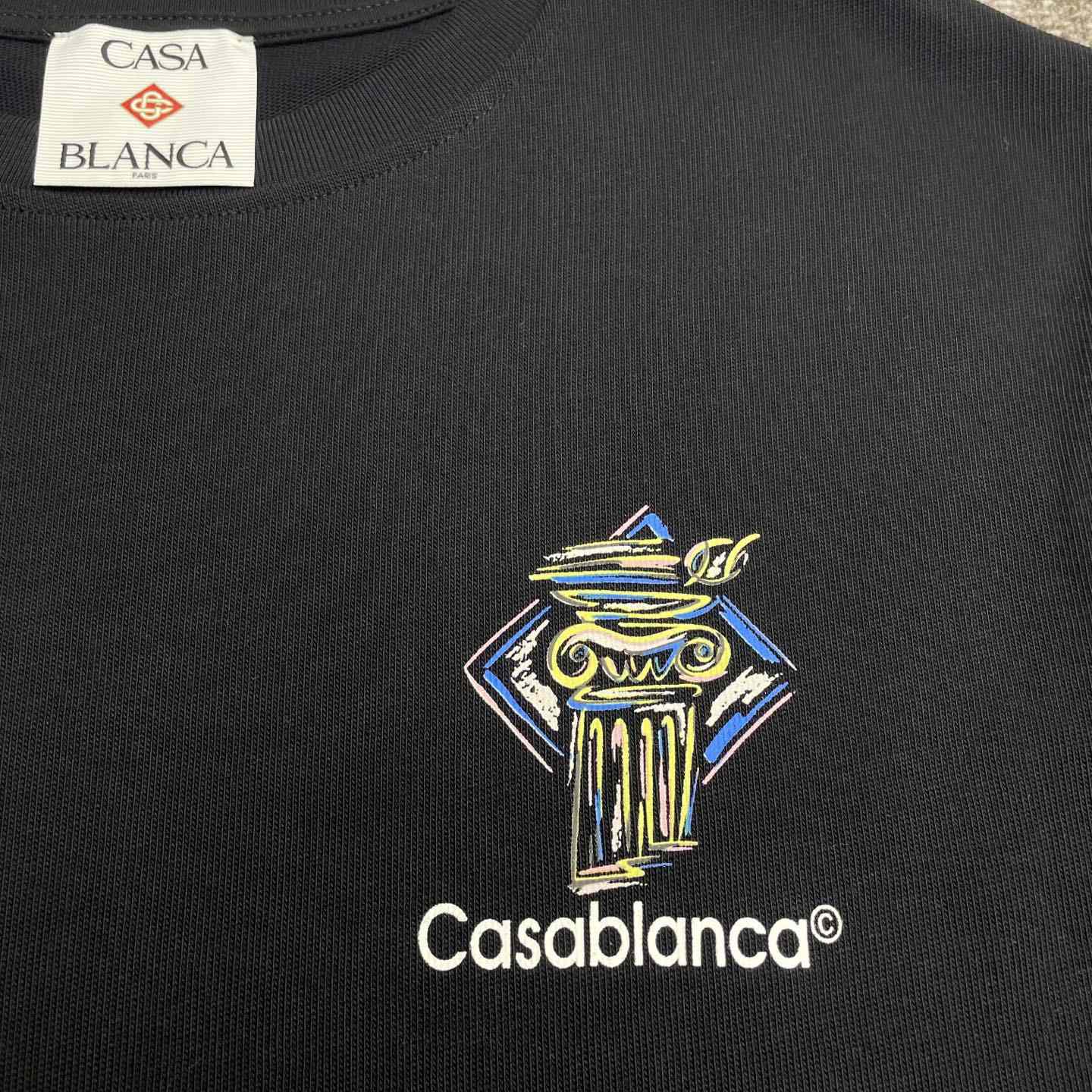 Casablanca Black Diamond Column Printed T-Shirt   C953 - EUR FASHION