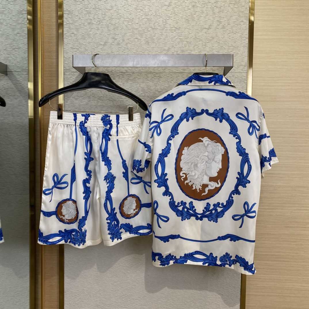 Versace Cameo Silk Shirt And Short - EUR FASHION