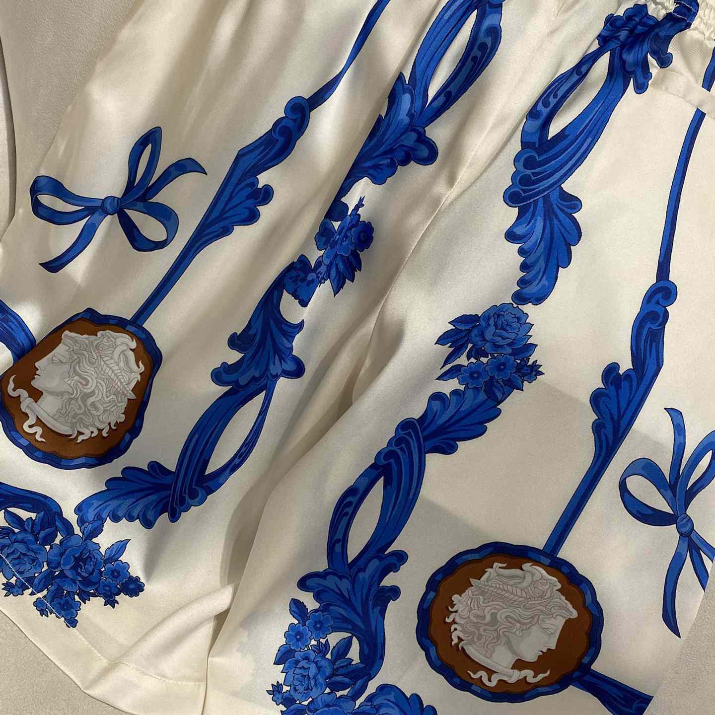 Versace Cameo Silk Shirt And Short - EUR FASHION