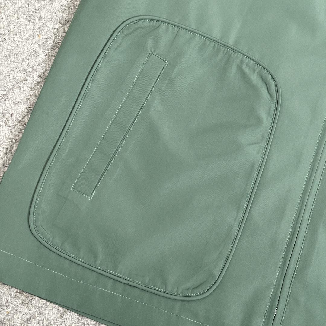 Prada Logo Print Zip Jacket Green - EUR FASHION