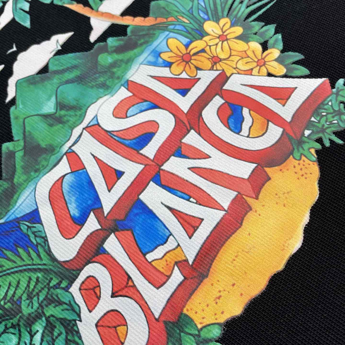 Casablanca Black 'Casa' Beach Wave T-Shirt   C990 - EUR FASHION