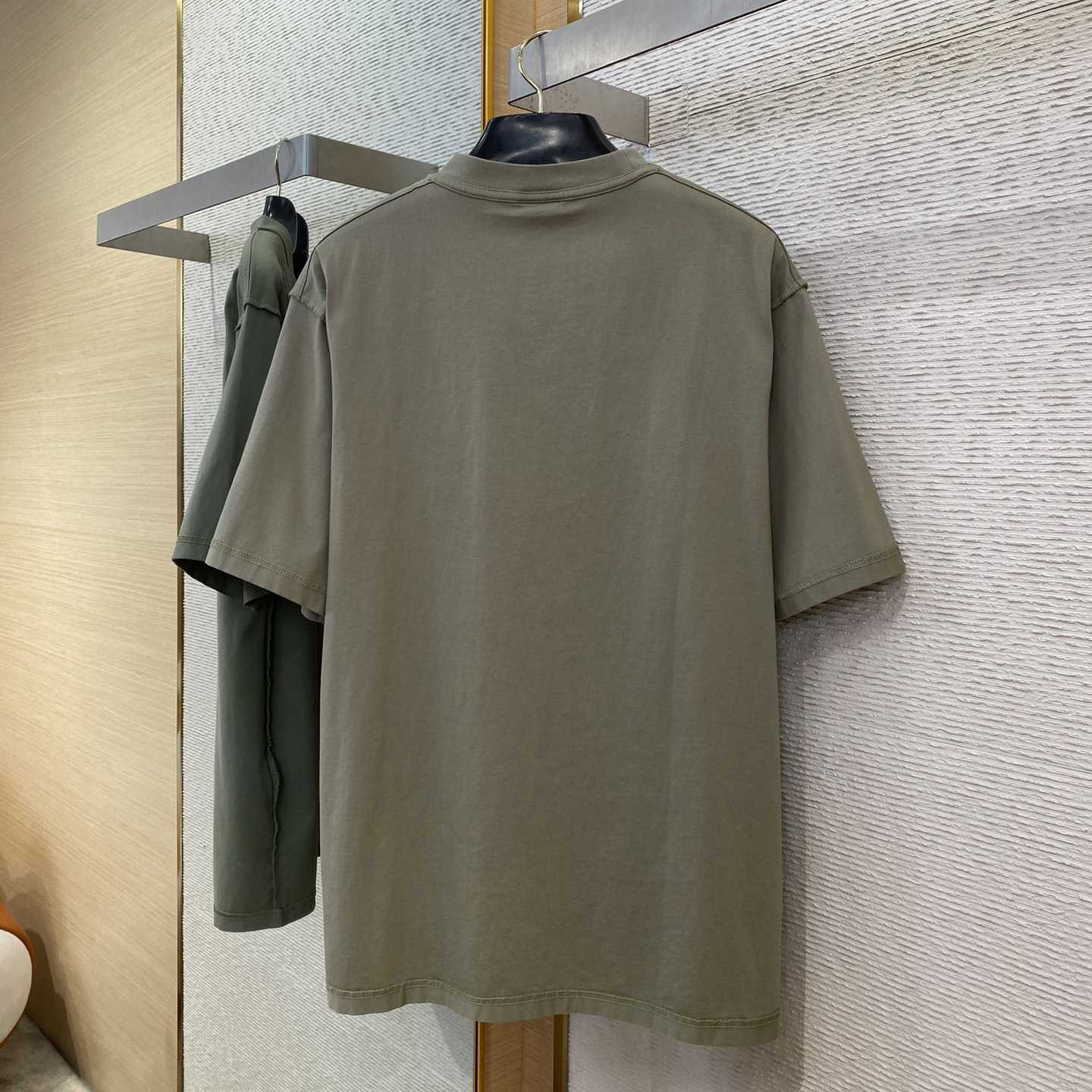 Balenciaga Inside-Out T-Shirt Medium Fit In Army Green - EUR FASHION