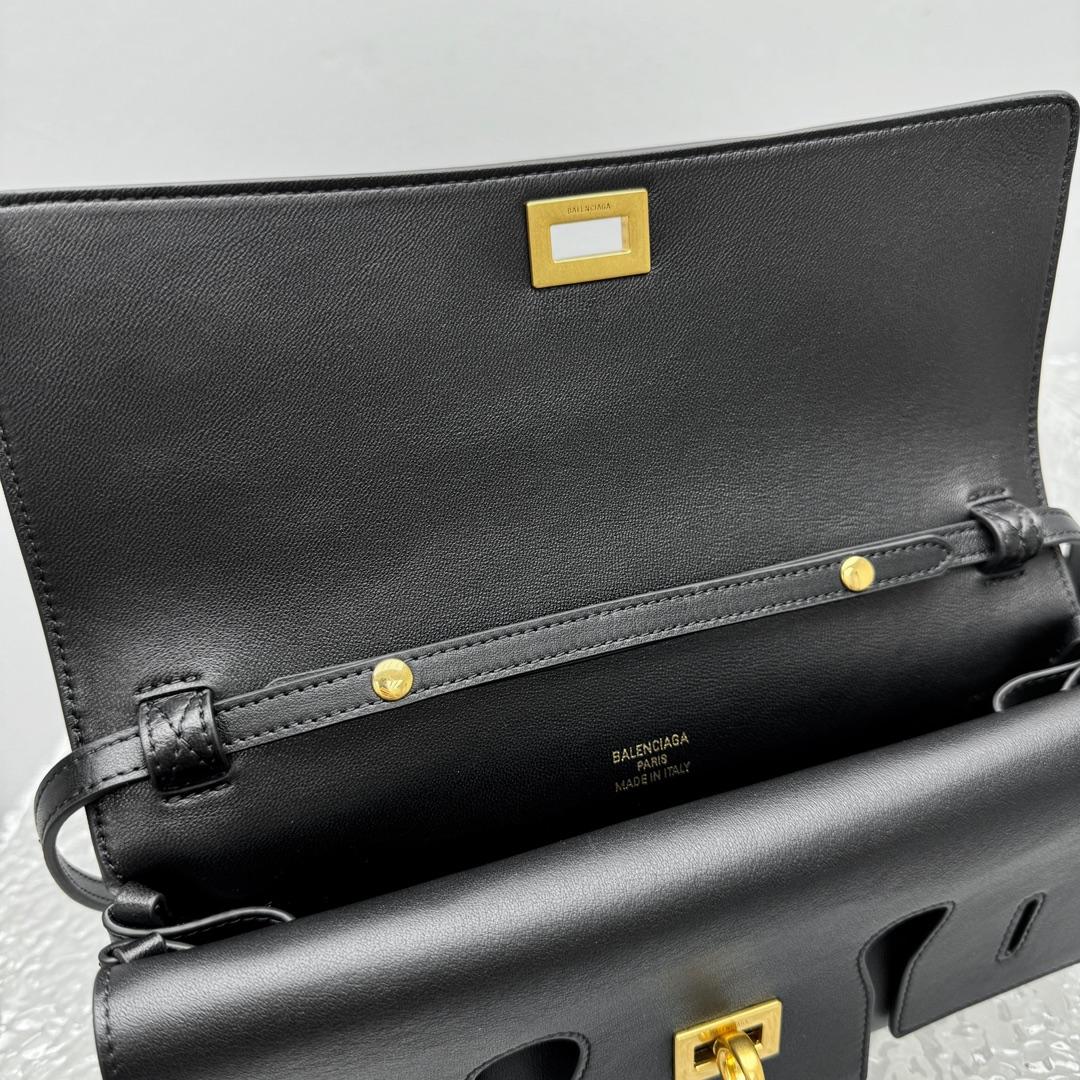 Balenciaga Bel Air Clutch On Strap Small In Black   - EUR FASHION