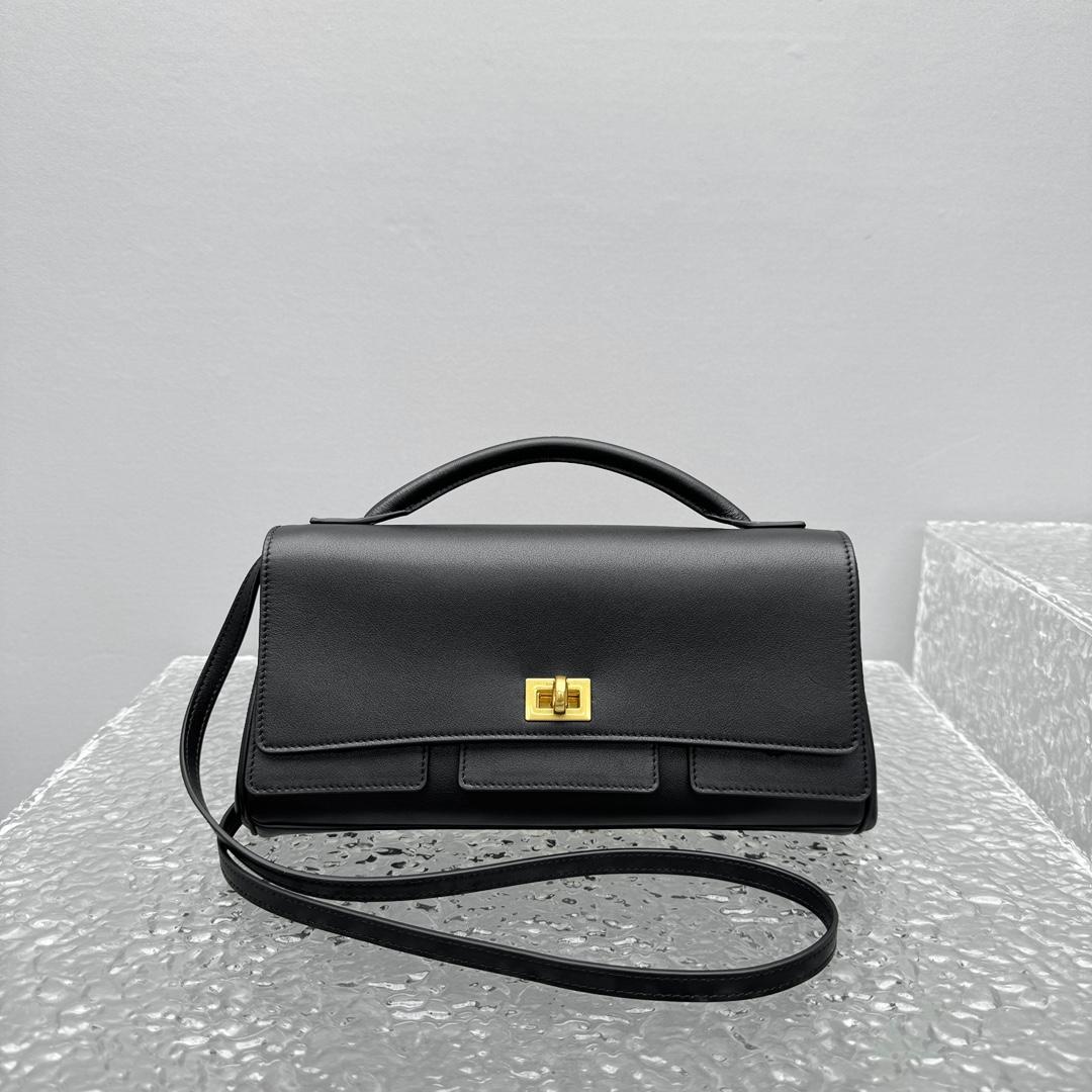 Balenciaga Bel Air Clutch On Strap Small In Black   - EUR FASHION