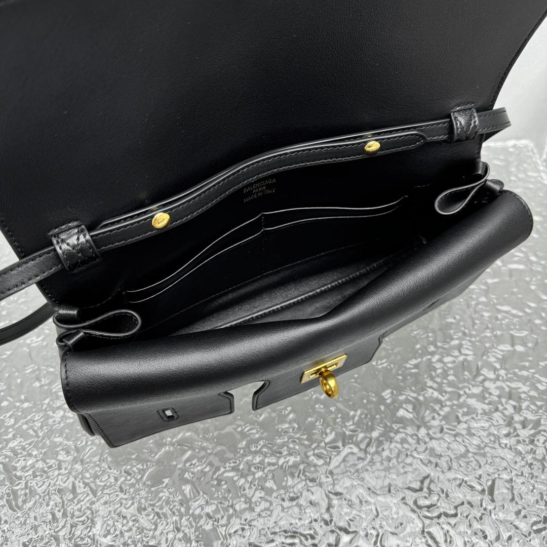 Balenciaga Bel Air Clutch On Strap Small In Black   - EUR FASHION