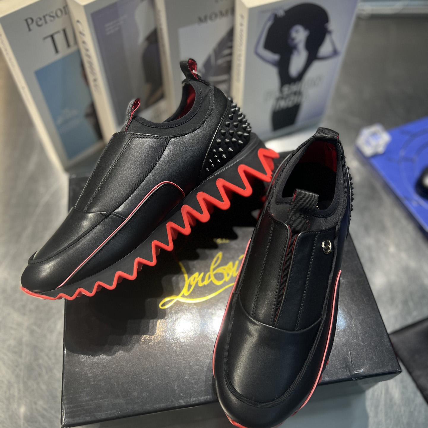 Christian Louboutin Sharkyloub SP Spikes Sneakers  - EUR FASHION