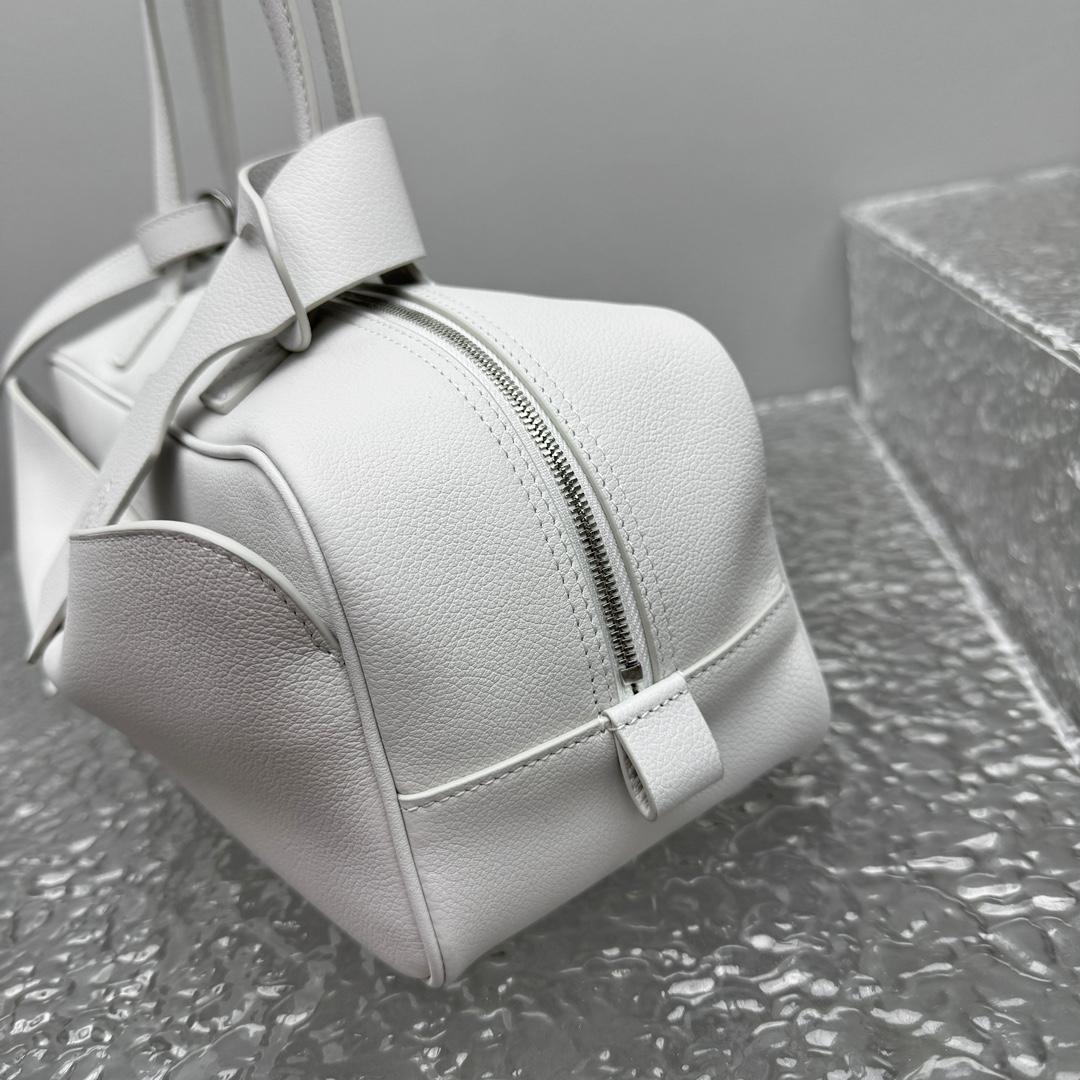 Balenciaga Carrie Bowling Bag Small In White - EUR FASHION