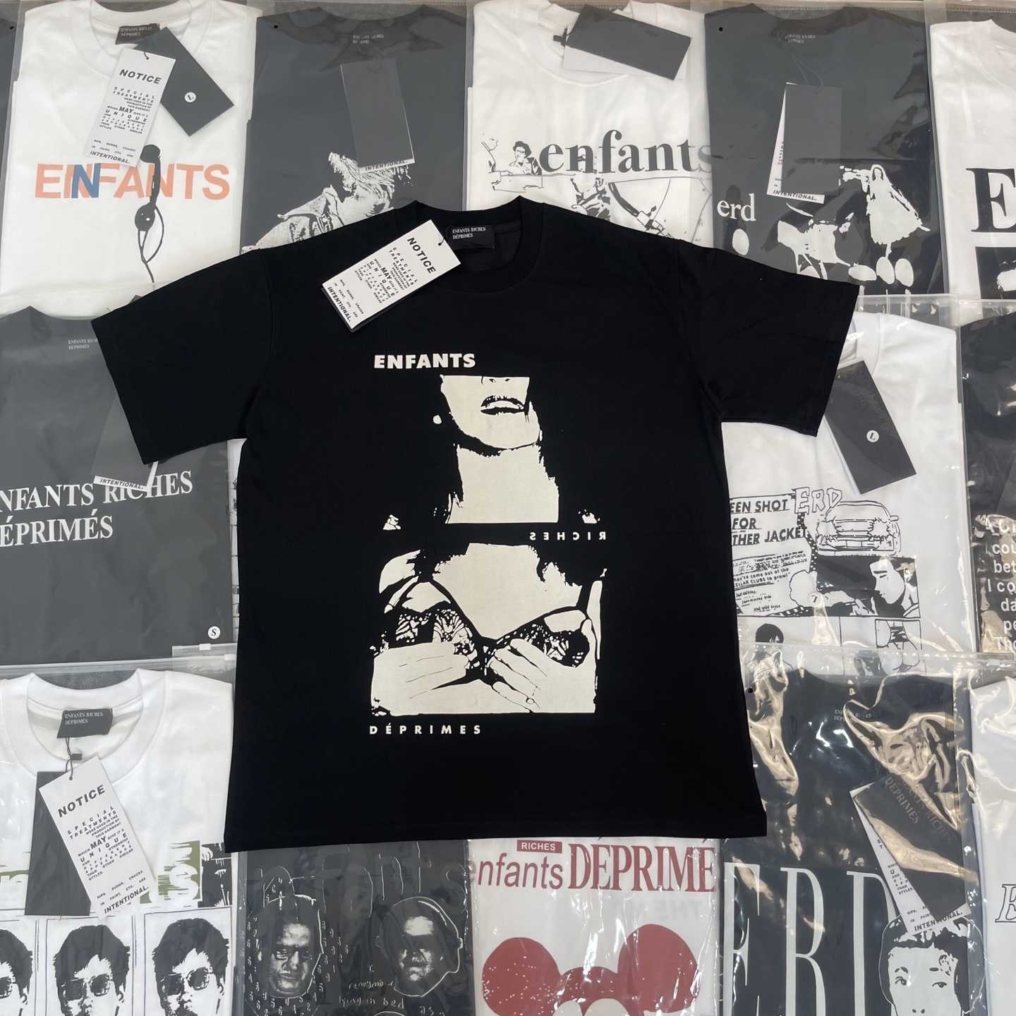 Enfants Riches Déprimés The Lydia T-Shirt 'Faded Black/White' - EUR FASHION