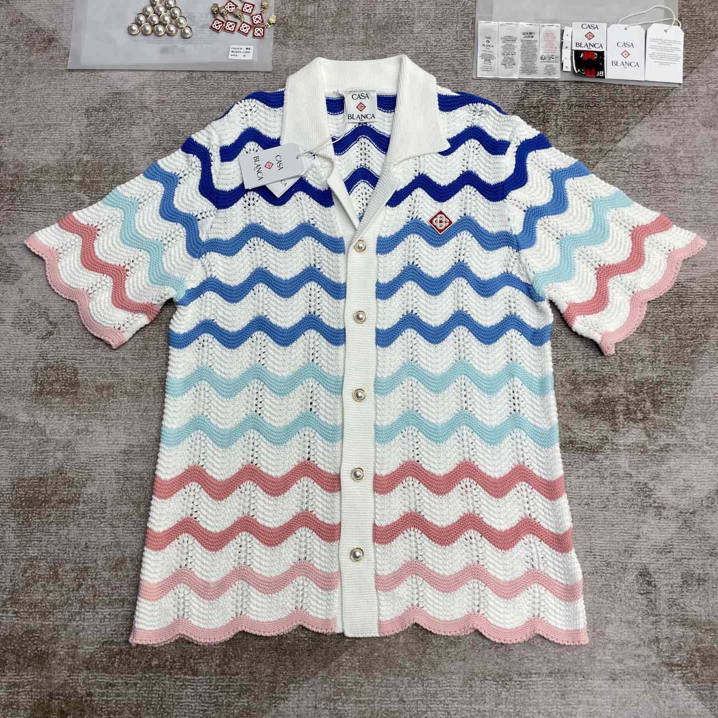 Casablanca Wave Shirt   D0086 - EUR FASHION