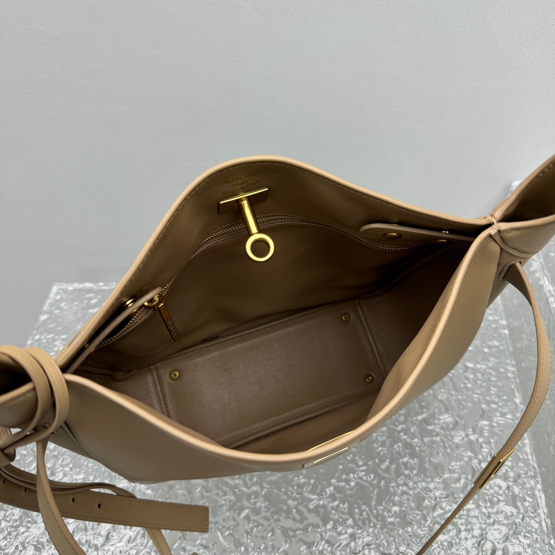 Balenciaga Bel Air Hobo Bag Small In Latte - EUR FASHION