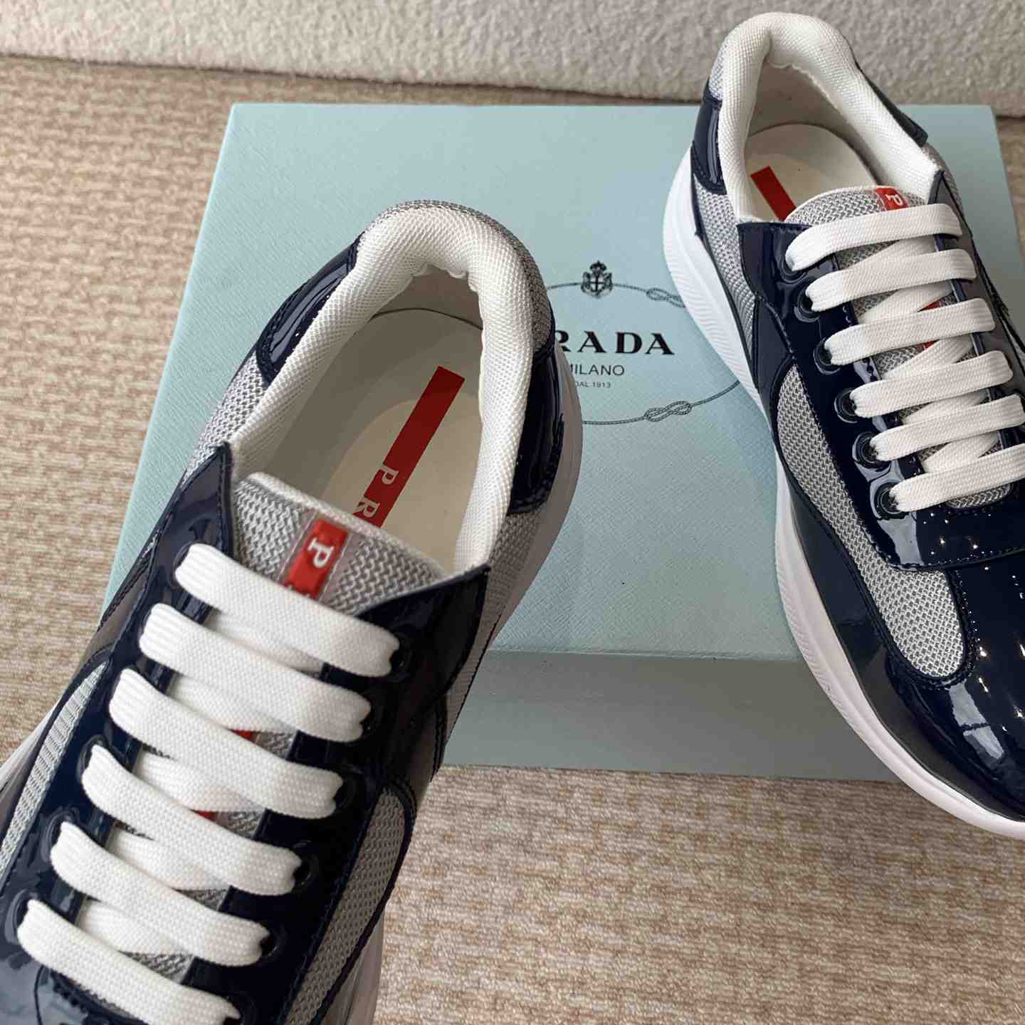 Prada Prada Cloudburst Gray Bronze Low Top Sneaker - EUR FASHION