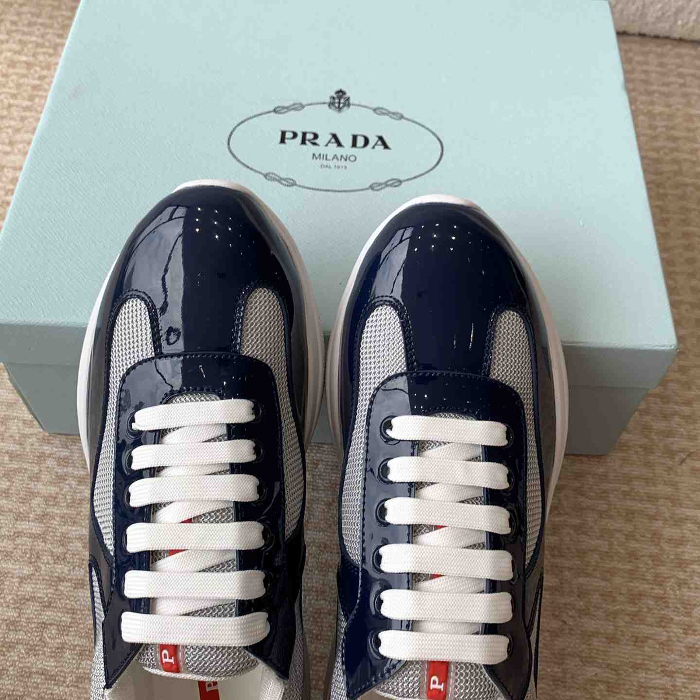 Prada Prada Cloudburst Gray Bronze Low Top Sneaker - EUR FASHION