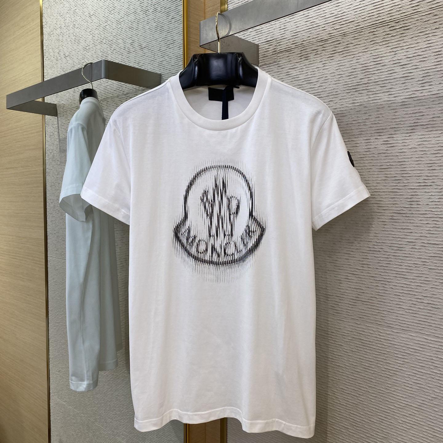 Moncler Blurred Logo Cotton T-shirt - EUR FASHION