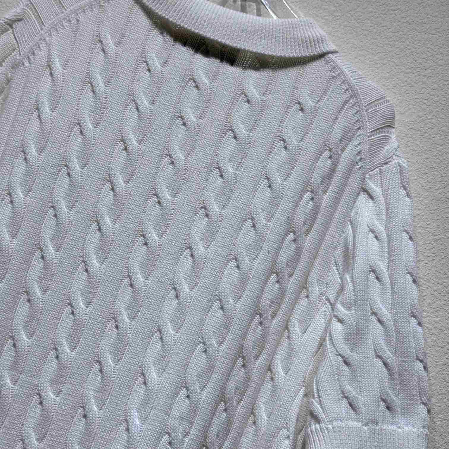 Ralph Lauren Cable-Knit Cotton Polo-Collar Sweater - EUR FASHION
