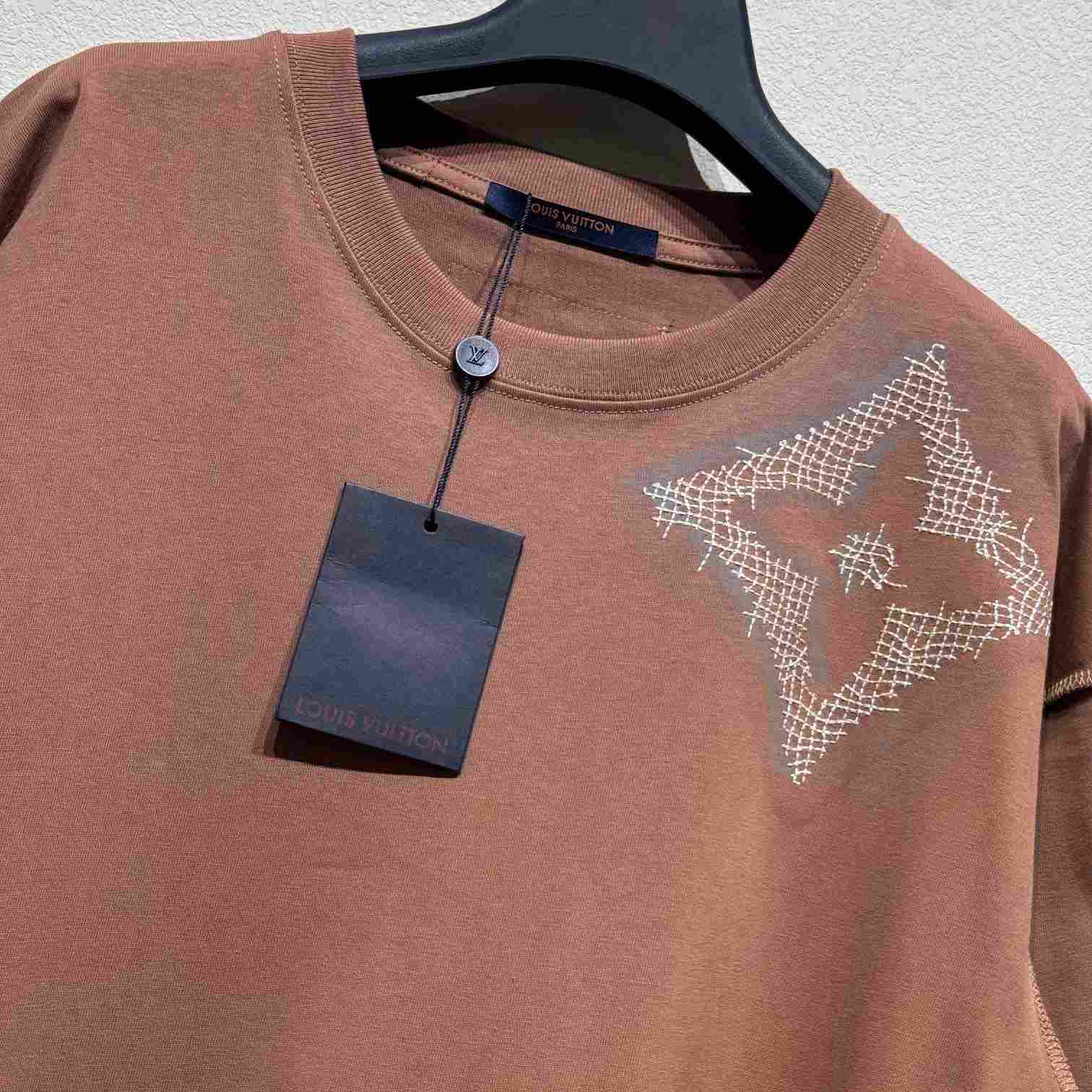 Louis Vuitton Short-Sleeved Cotton Crewneck    - EUR FASHION