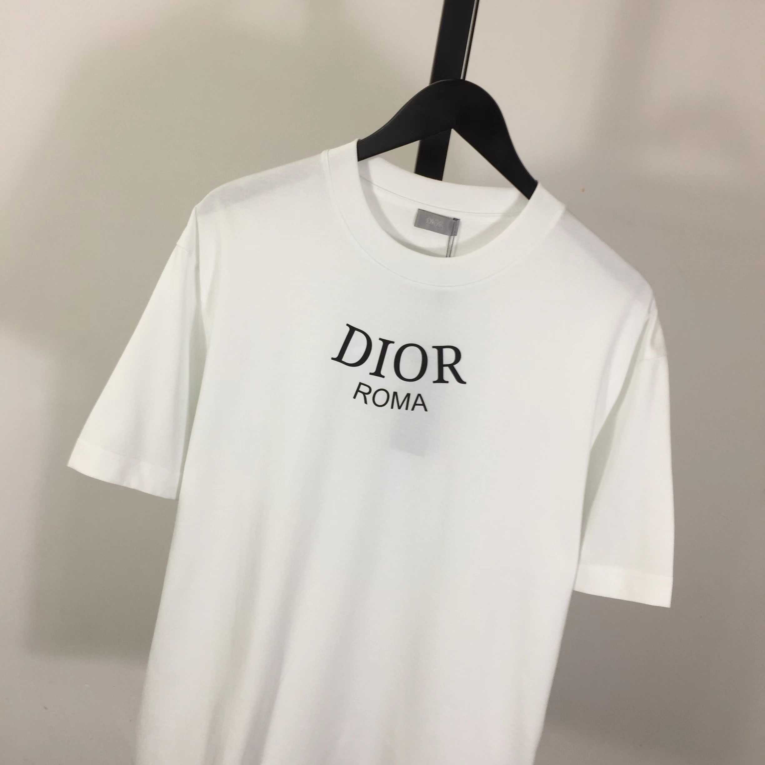 Dior Logo Cotton T-Shirt  - EUR FASHION