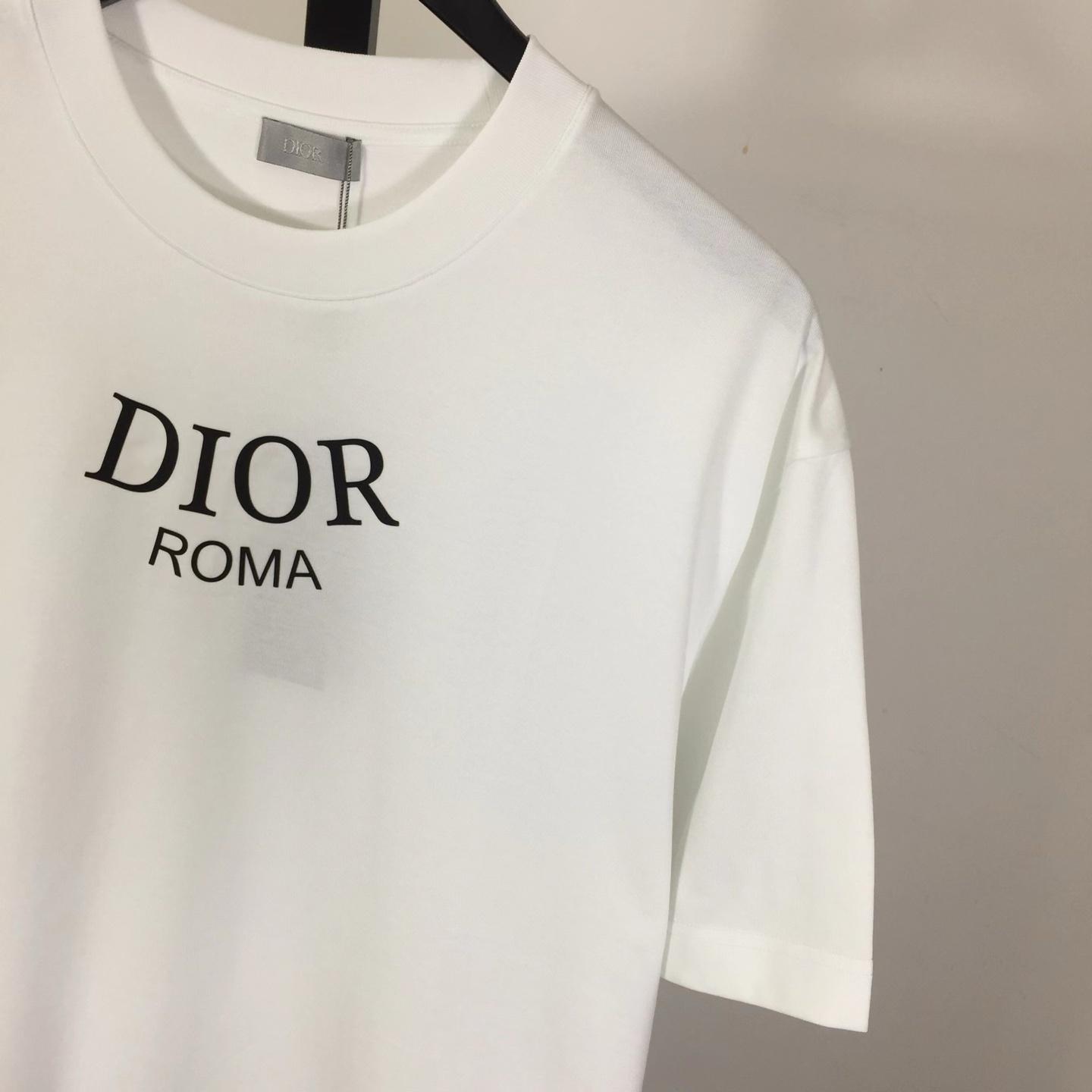 Dior Logo Cotton T-Shirt  - EUR FASHION