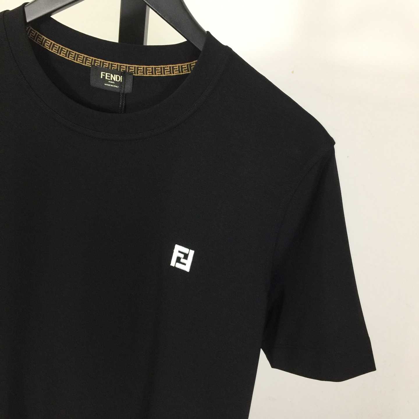 Fendi Cotton Jersey T-shirt With Embroidery - EUR FASHION