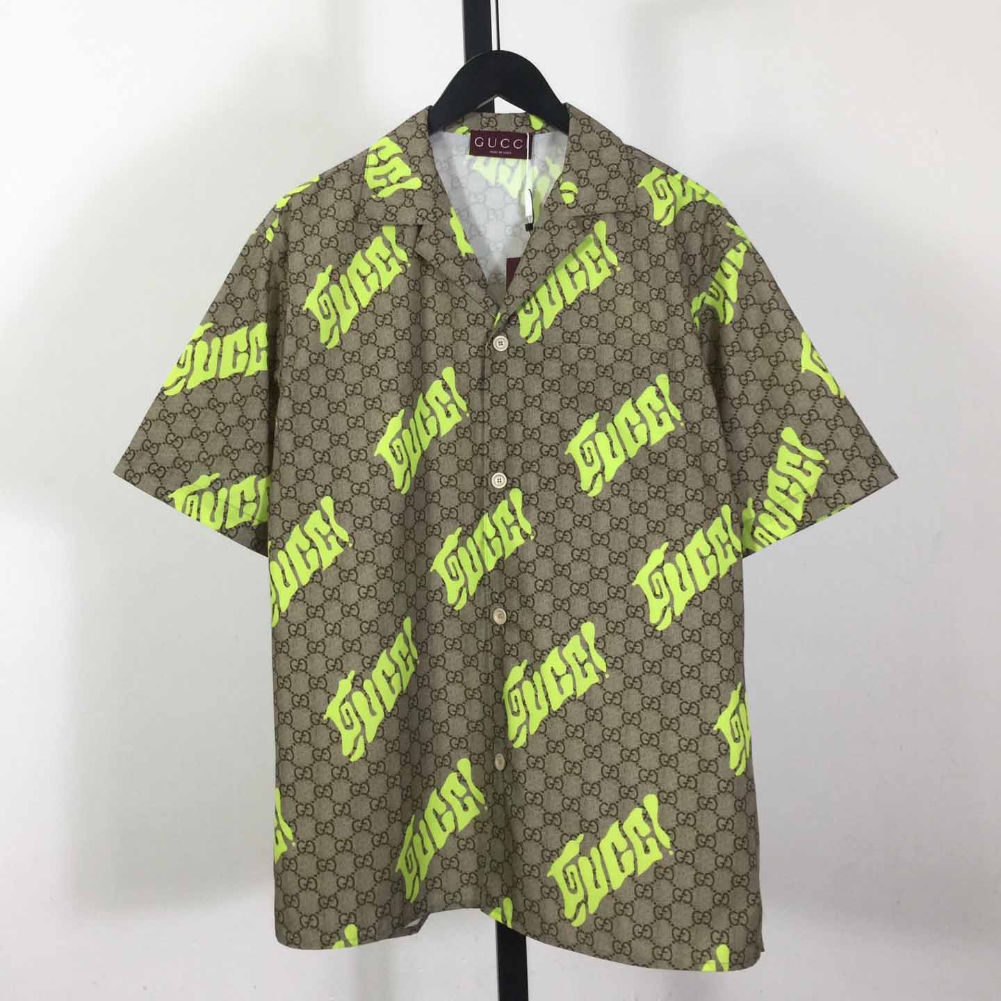 Gucci Printed Cotton Poplin Bowling Shirt - EUR FASHION