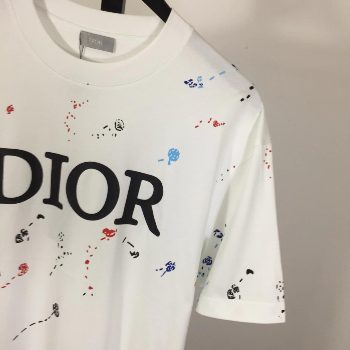Dior Logo Cotton T-Shirt  - EUR FASHION