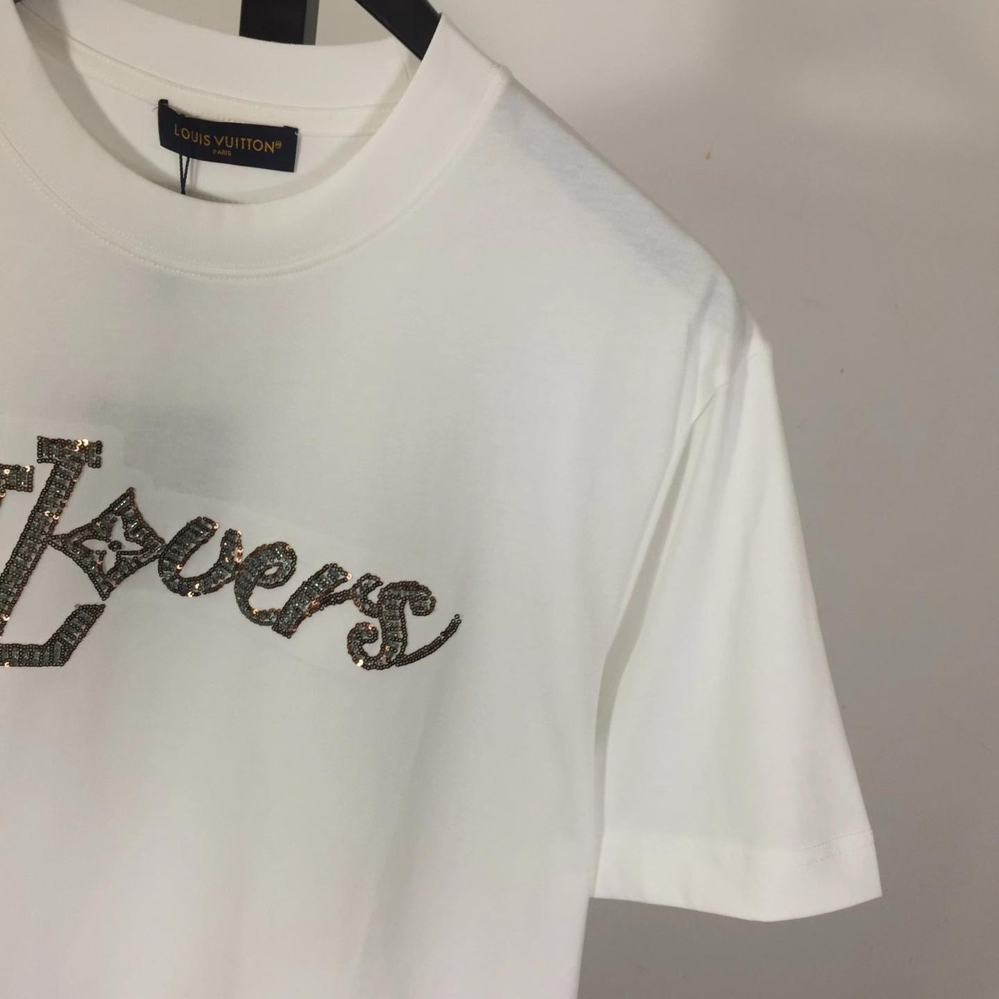 Louis Vuitton LV Vers Embellished Short-Sleeved T-Shirt   - EUR FASHION