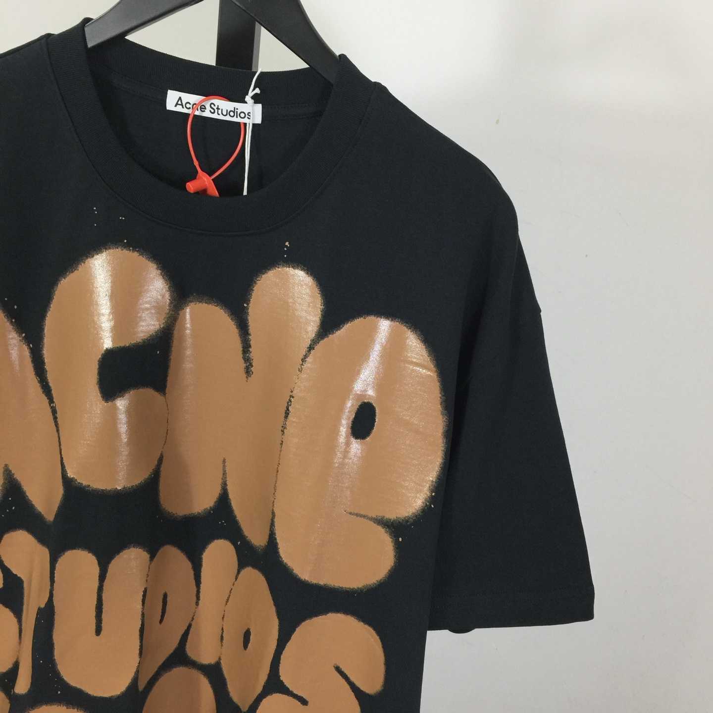 Acne Studios  T-shirt logo - Relaxed unisex fit - Black - EUR FASHION