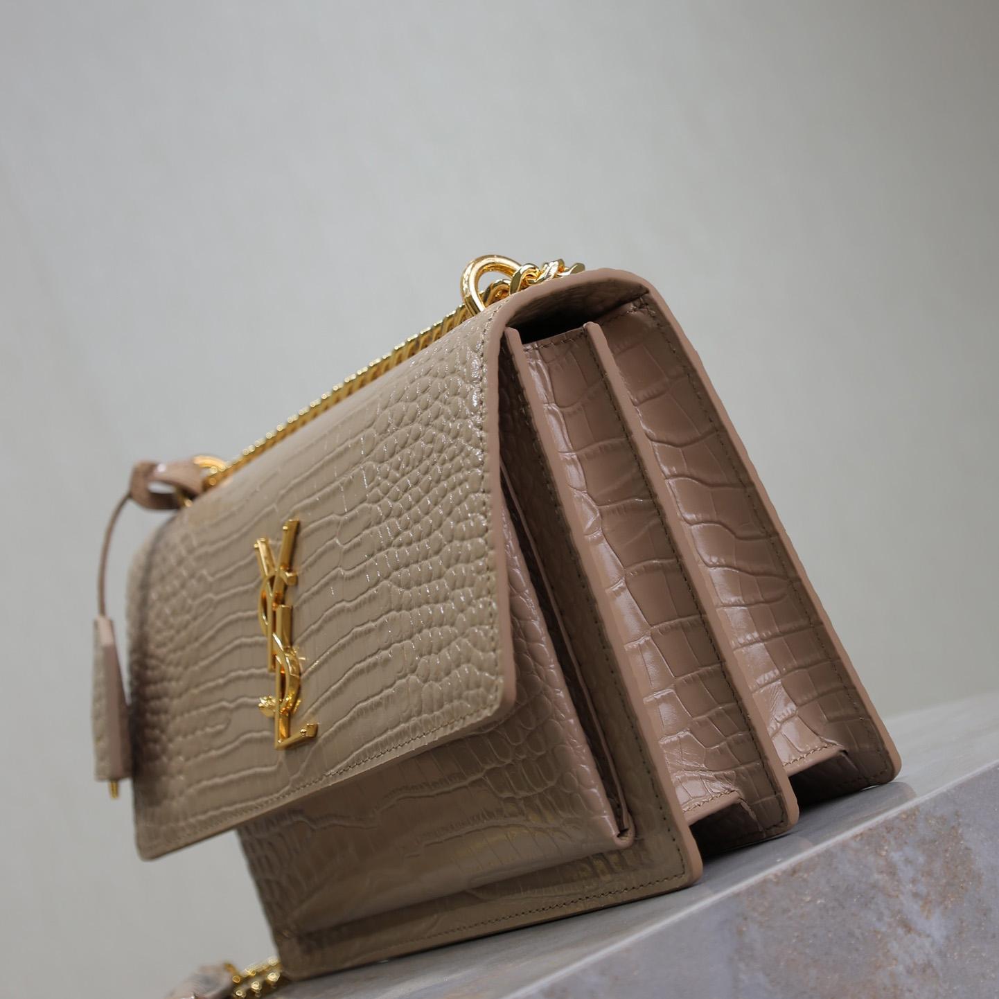 Saint Laurent Women Sunset Medium Leather Shoulder Bag （22x8x16 cm） - EUR FASHION