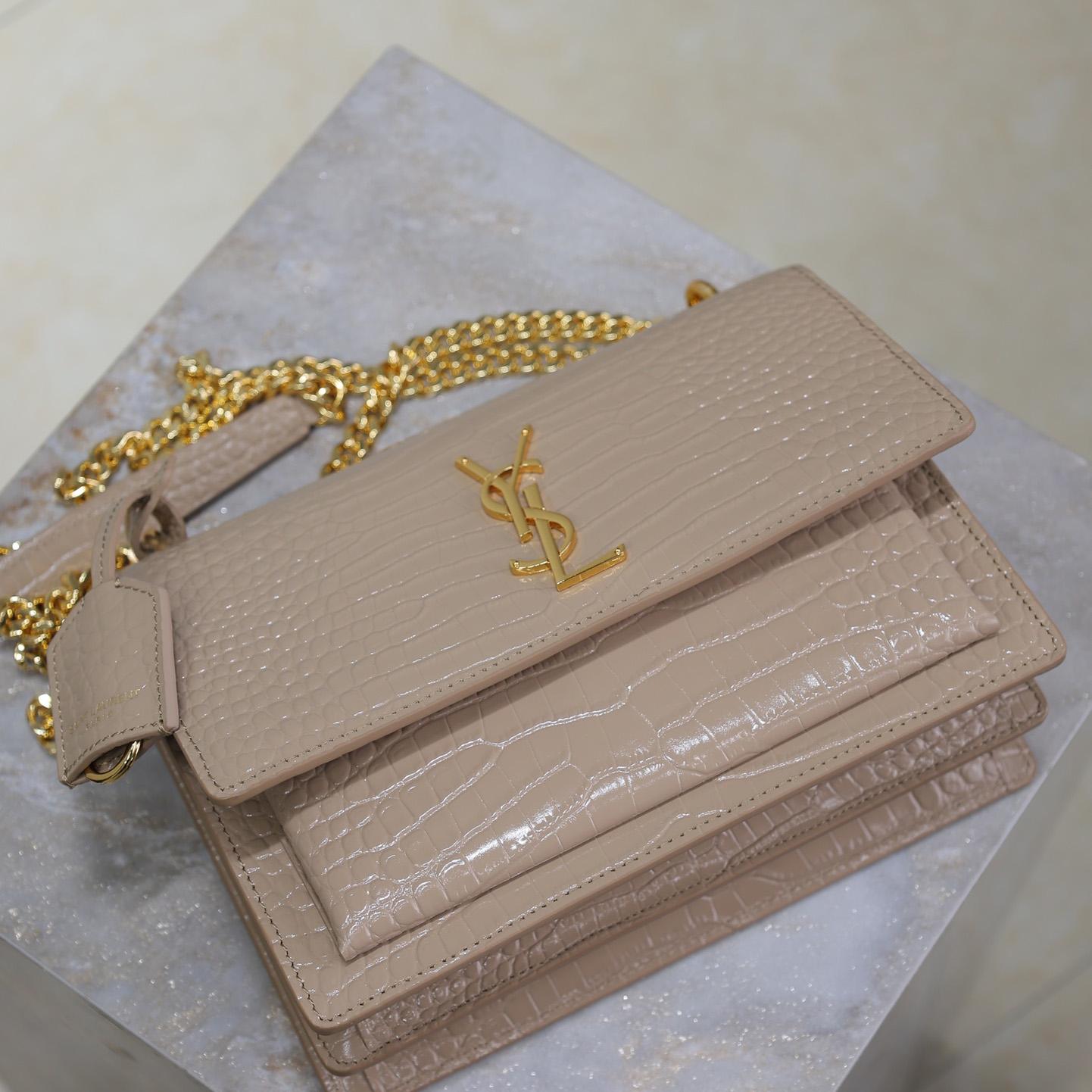 Saint Laurent Women Sunset Medium Leather Shoulder Bag （22x8x16 cm） - EUR FASHION