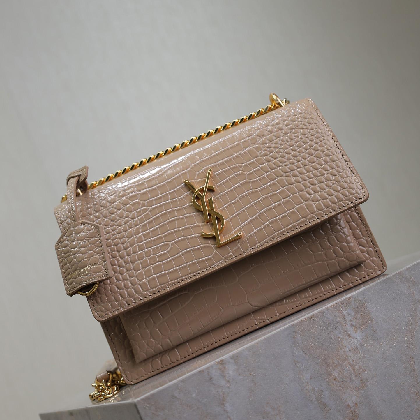 Saint Laurent Women Sunset Medium Leather Shoulder Bag （22x8x16 cm） - EUR FASHION