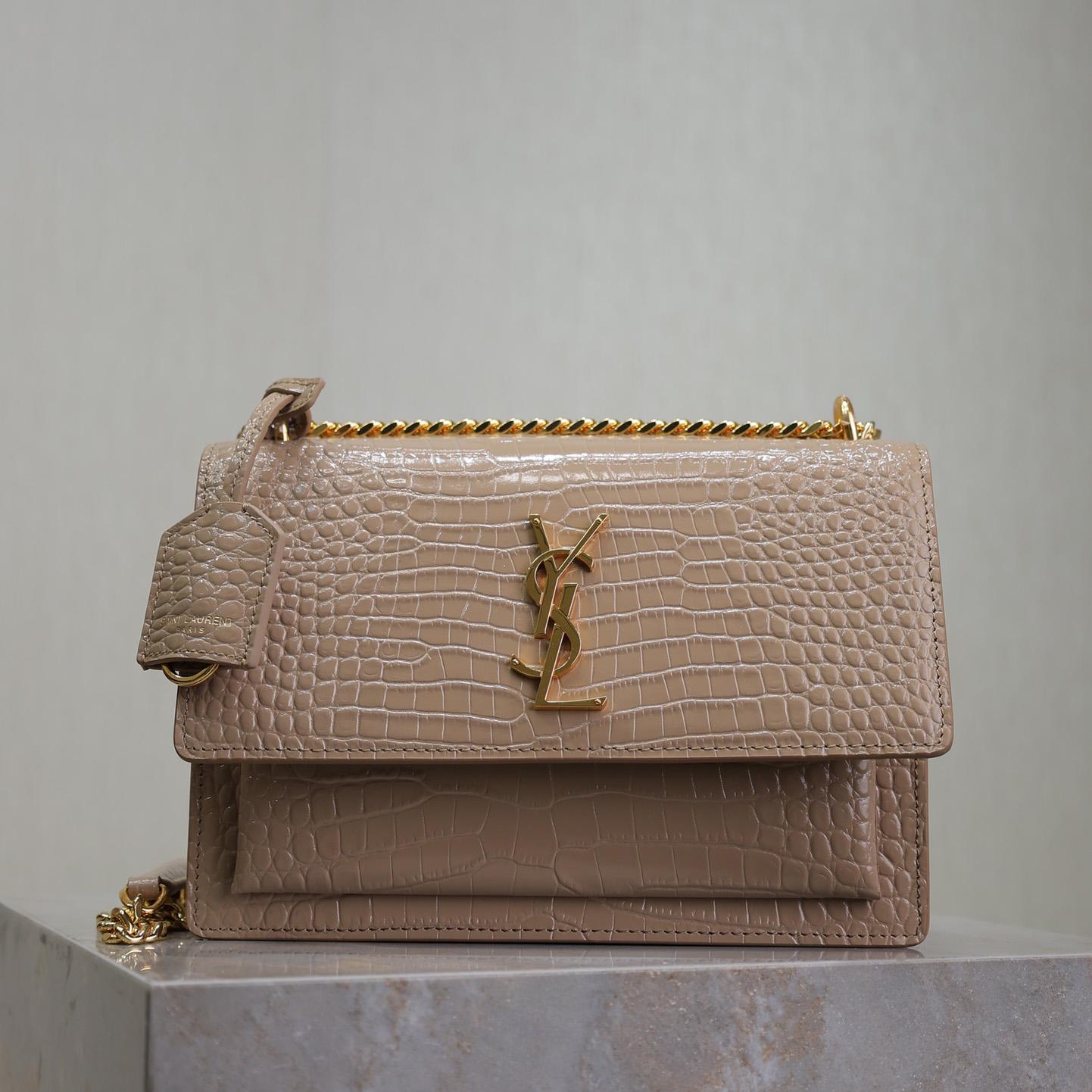 Saint Laurent Women Sunset Medium Leather Shoulder Bag （22x8x16 cm） - EUR FASHION