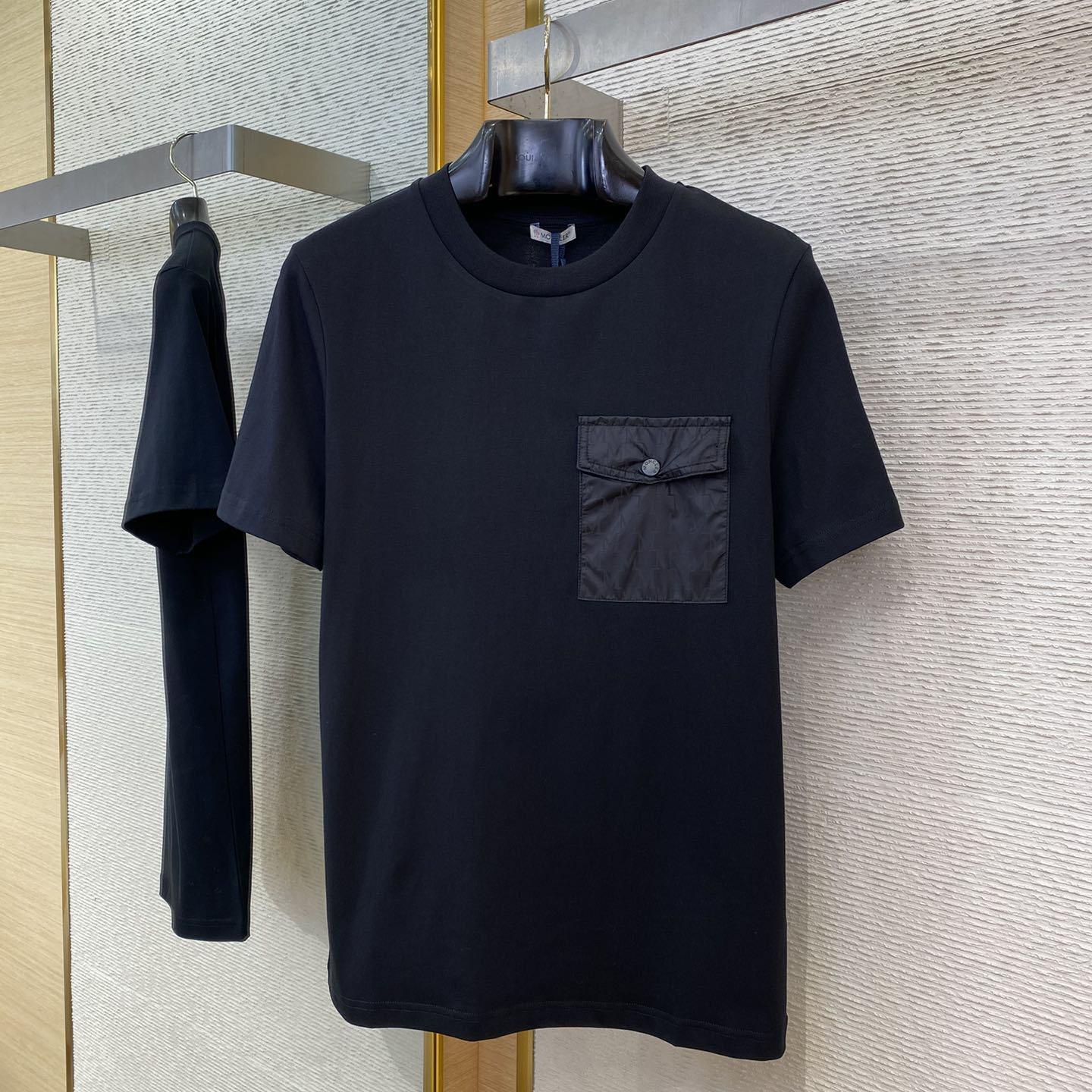 Moncler Monogram Cotton T-shirt With Pocket - EUR FASHION