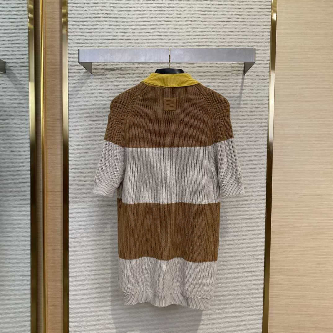 Fendi Yellow And Beige Cotton Jersey Polo Shirt - EUR FASHION