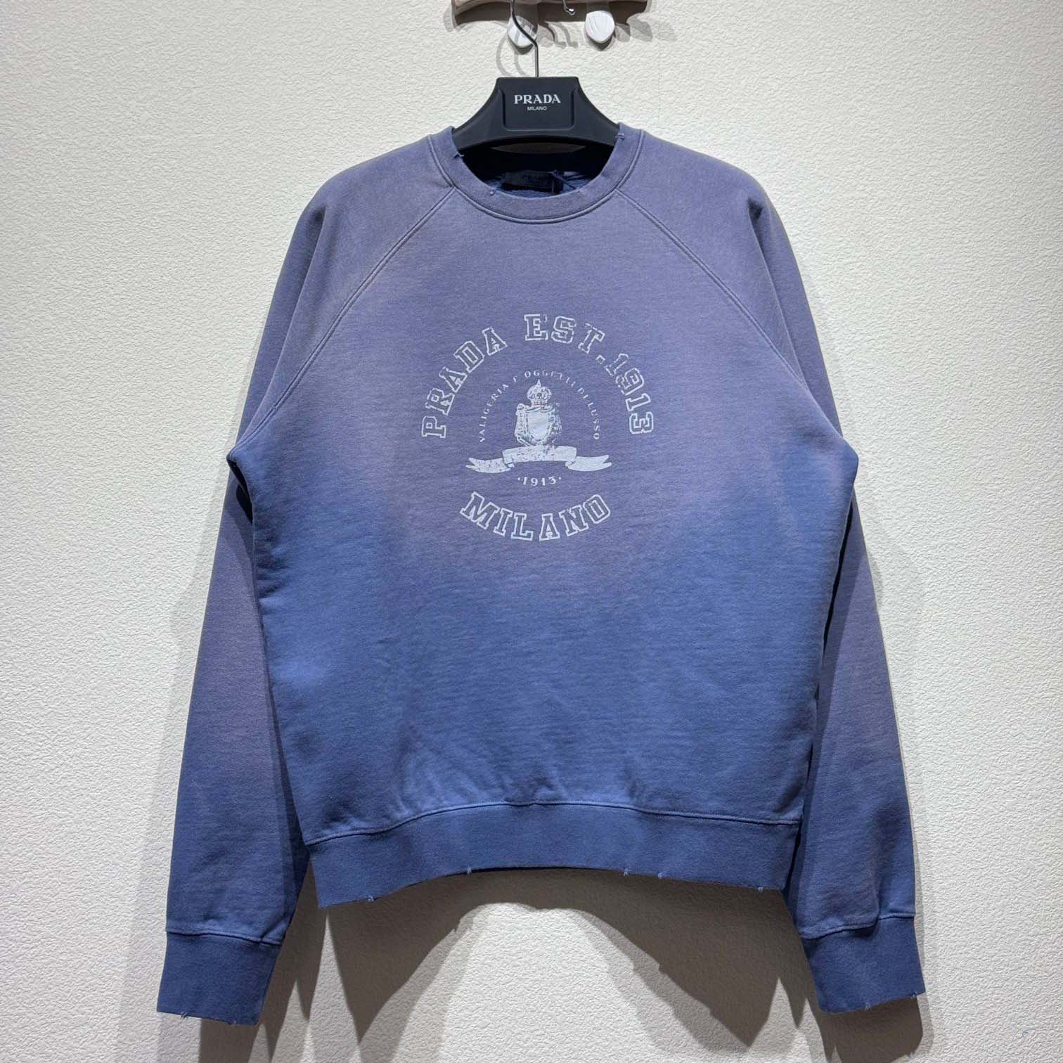 Prada Cotton Fleece Sweatshirt - EUR FASHION
