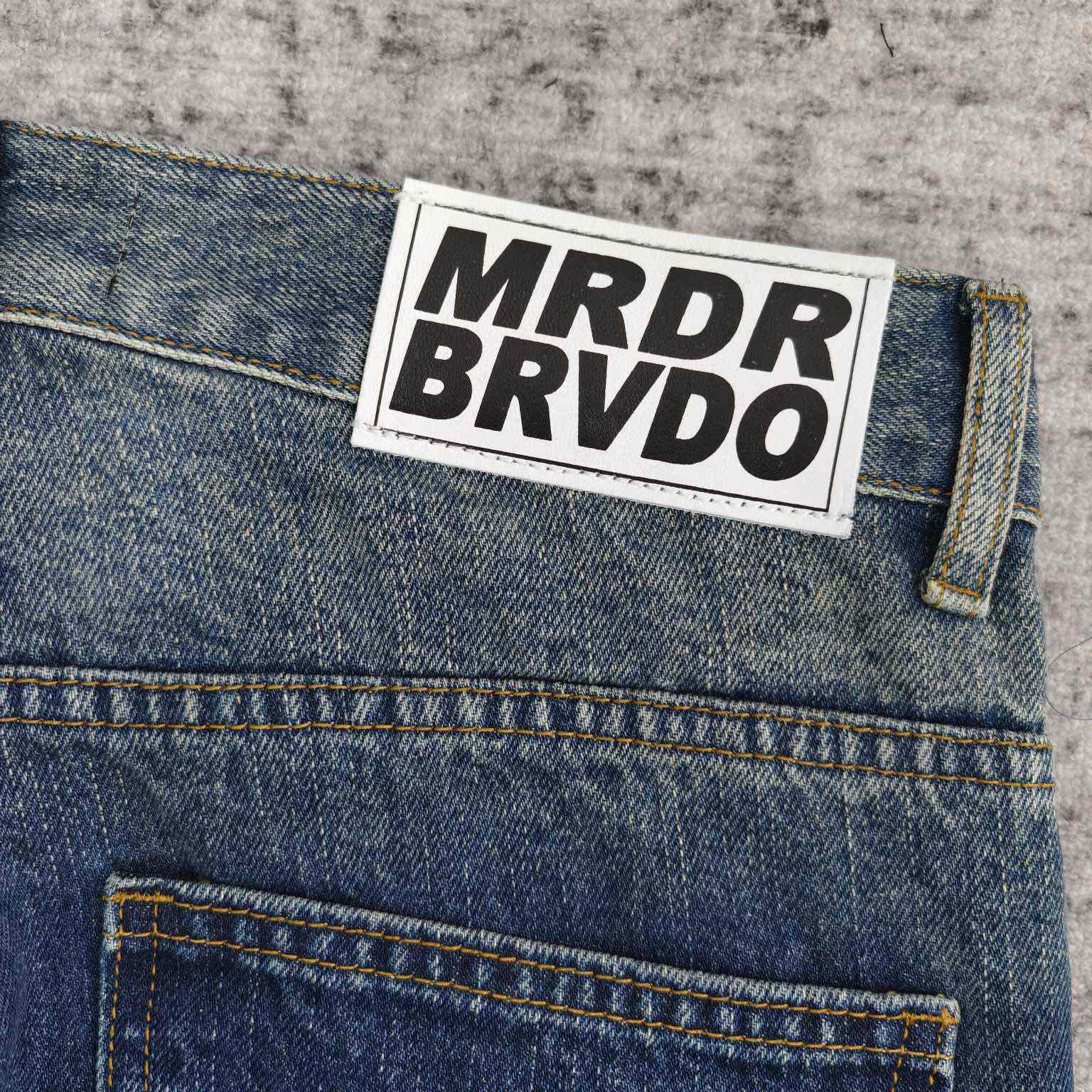 Who Decides War Motif Patched Jeans   702 - EUR FASHION
